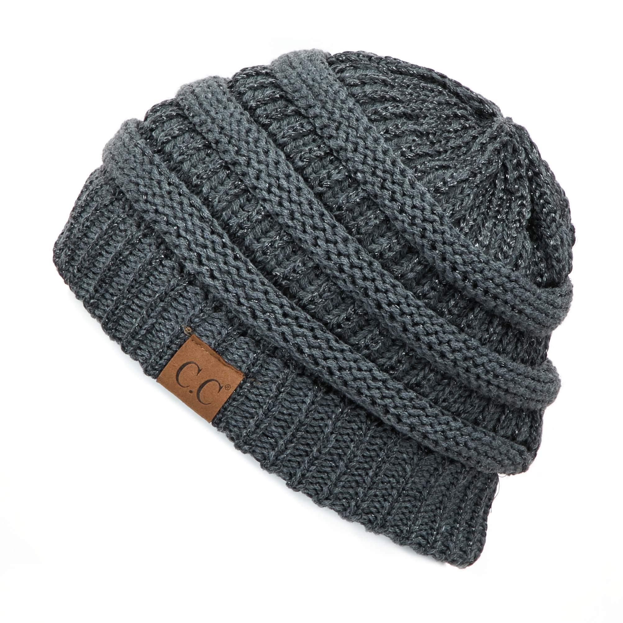CC Exclusives Solid Color Beanie Tail Hat - Winter Warm Knit Cap for Women & Men - Perfect for Skiing, Snowboarding & Cold Weather Fashion