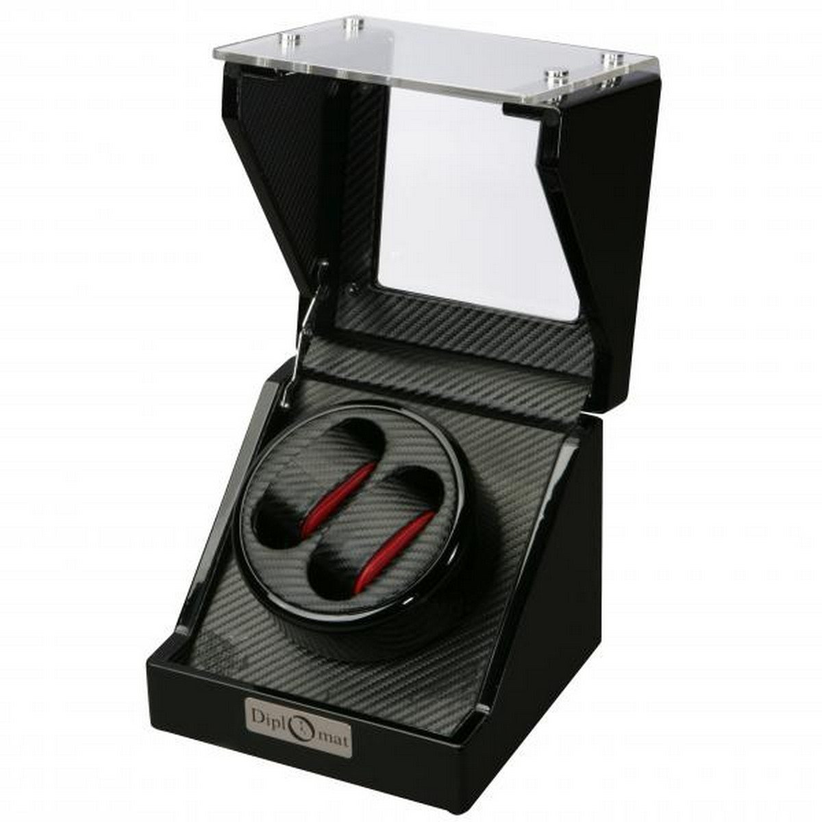 Premium High Gloss Black Double Watch Winder Cube - Automatic Watch Storage & Display Case for Luxury Timepieces - Perfect for Watch Collectors & Enthusiasts