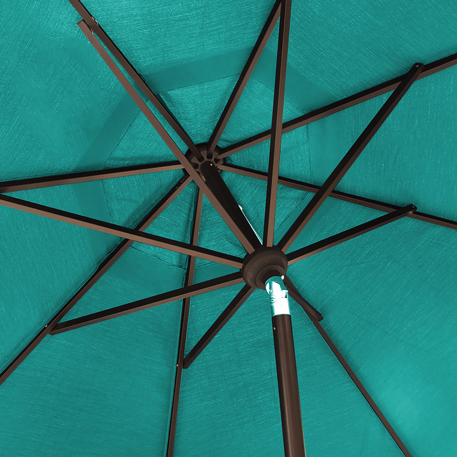 EliteShade USA 10-Year Fade-Resistant 9Ft Outdoor Patio Umbrella with Ventilation - Teal Market Umbrella for Garden, Poolside, Restaurant & Backyard Dining