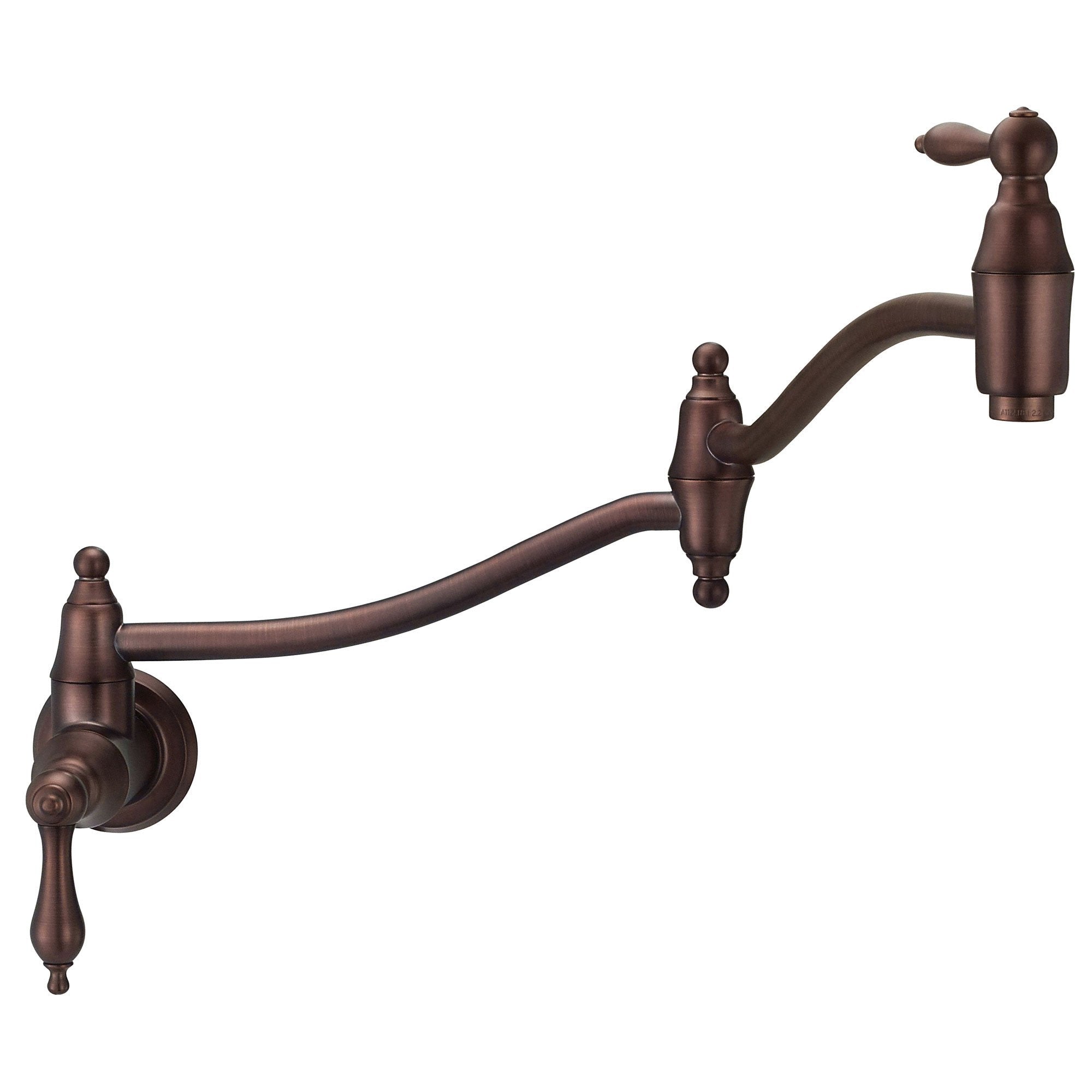 Danze Fairmont Oil Rubbed Bronze Wall Mount Traditional Pot Filler Faucet - Commercial Style Kitchen Faucet for Filling Pots & Pans, Ideal for Home Chefs & Professional Kitchens