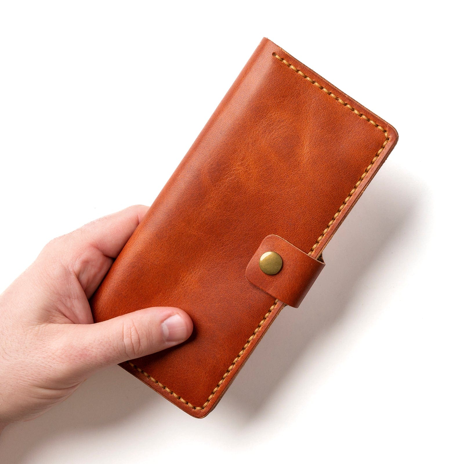 Genuine Leather Checkbook Wallet for Men & Women - Slim RFID Blocking Bifold Wallet with Checkbook Holder - Perfect for Business, Travel, and Everyday Use