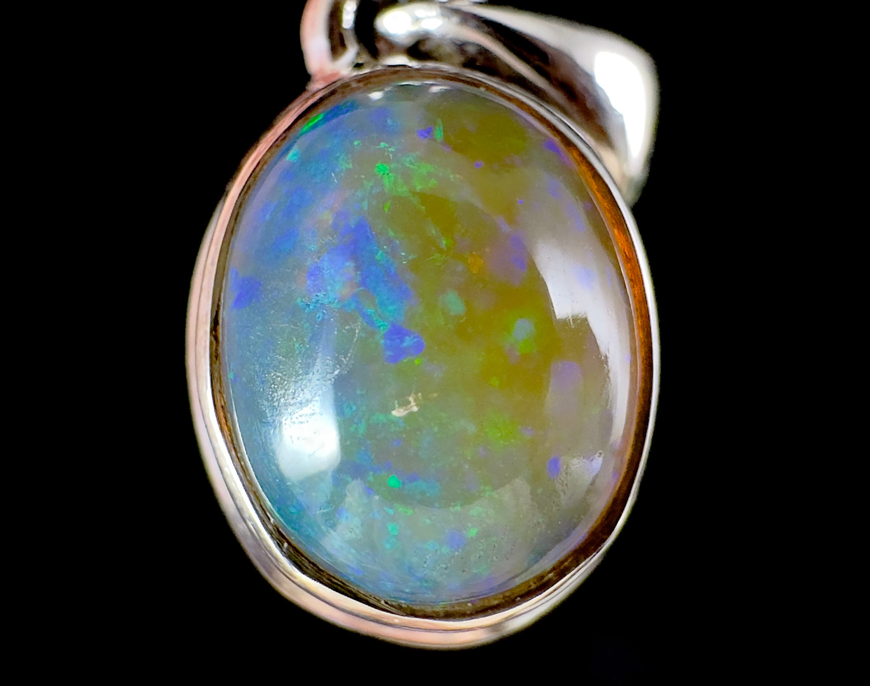 Opal Pendant Necklace - Sterling Silver Birthstone Jewelry with Welo Opal Cabochon | Perfect for Gifts, Anniversaries & Special Occasions