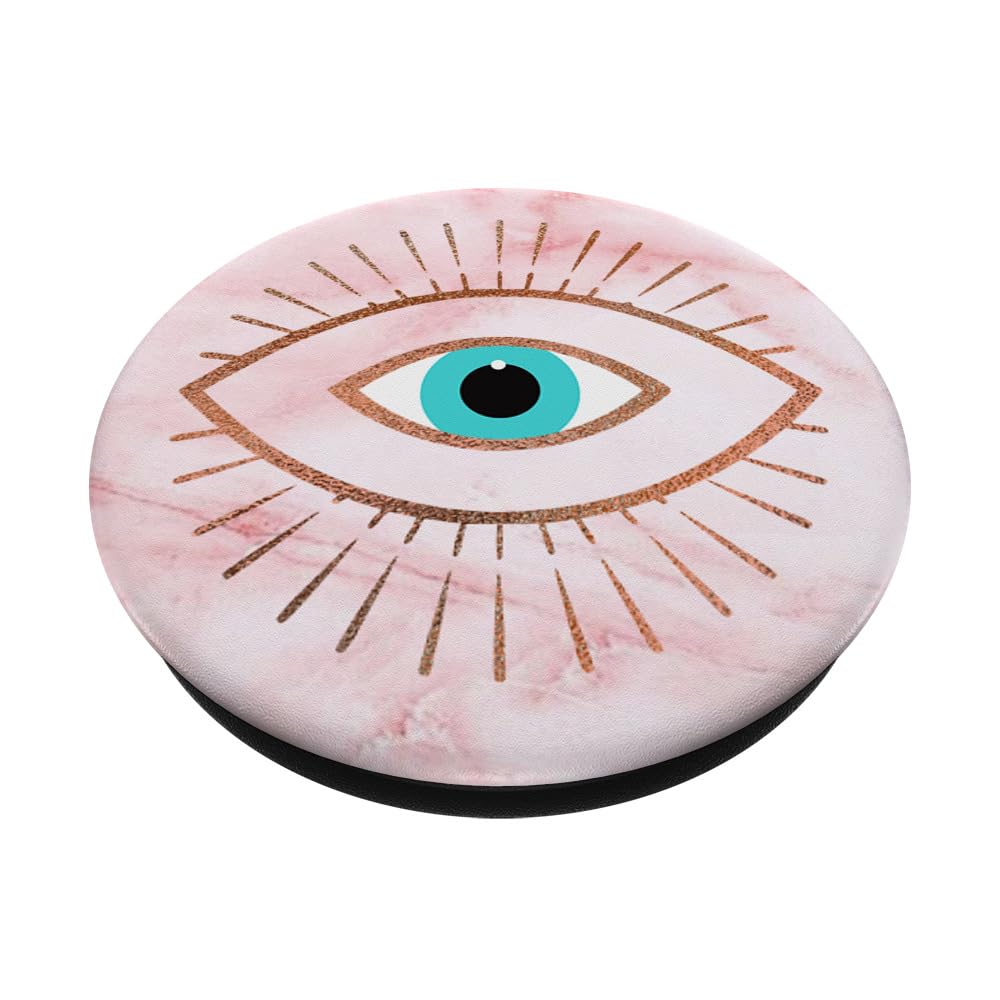 Rose Evil Eye Pink White PopSockets Standard PopGrip - Phone Grip & Stand for iPhone, Samsung, Smartphones - Perfect for Selfies, Watching Videos, and Secure Phone Handling