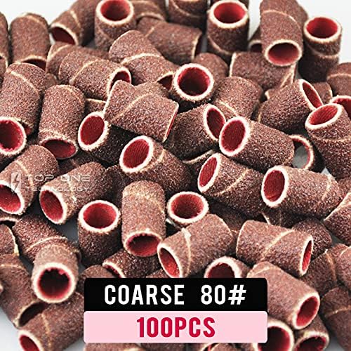 NAILWIND 100 Pcs Nail Drill Bits & Sanding Bands - 120# Medium Grit Electric Nail File Set for Professional Manicure & Pedicure - Perfect for Salon, Home & Travel Nail Care