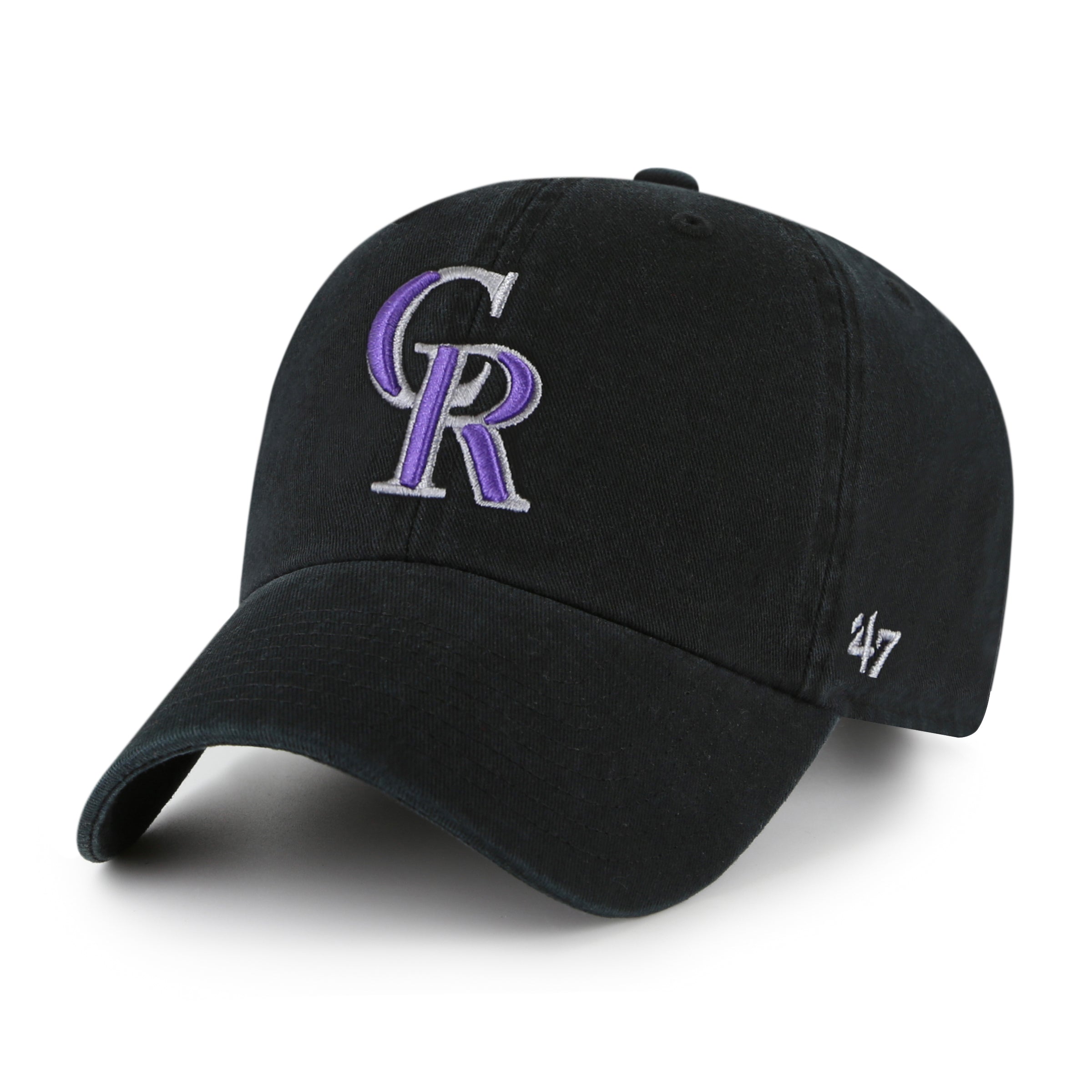 47 Brand Colorado Rockies Cleanup Adjustable Strapback Hat - Black | MLB Baseball Cap for Men & Women | Perfect for Games, Outdoor Activities & Fan Gear Collection