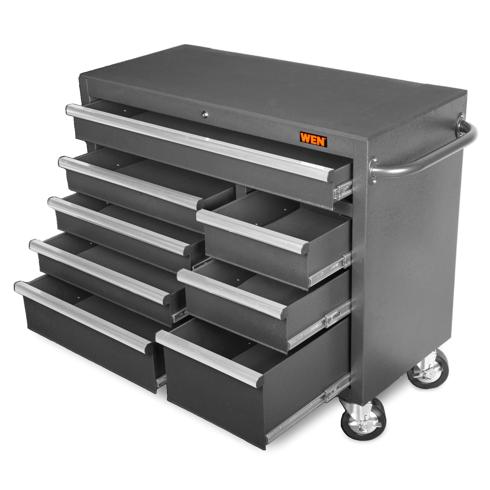 WEN GG422B 42-Inch Heavy Duty Rolling Tool Cabinet | 21-Gauge Powder Coated Steel Construction | Ideal for Garage Workshop & Professional Mechanic Tool Storage