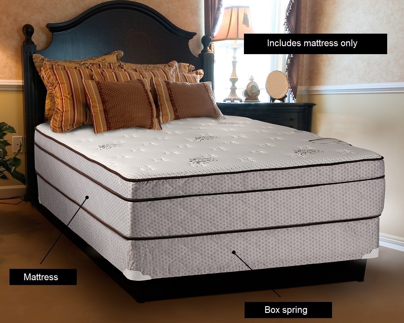 Dream Solutions USA DS USA Fifth Ave Pillowtop Plush Extra Soft Mattress - Orthopedic Support with Plush Knit Cover & Mattress Protector (Twin 39