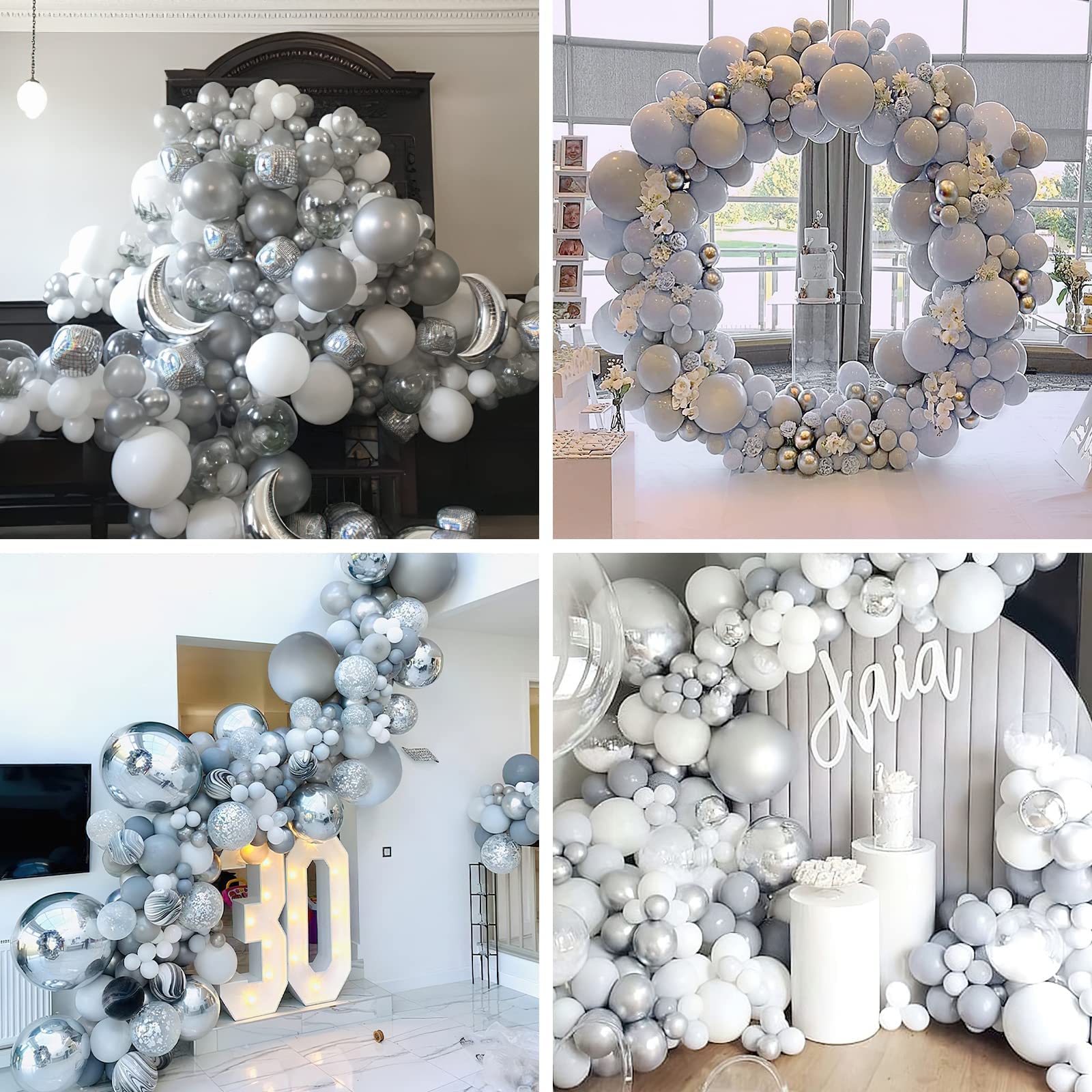 50-Pack 5 Inch Matte Gray Balloons for Party Decorations - Perfect for Balloon Garlands, Arches, Birthday Parties, Weddings & Baby Showers (Premium Quality, Latex, Gray-Y71)