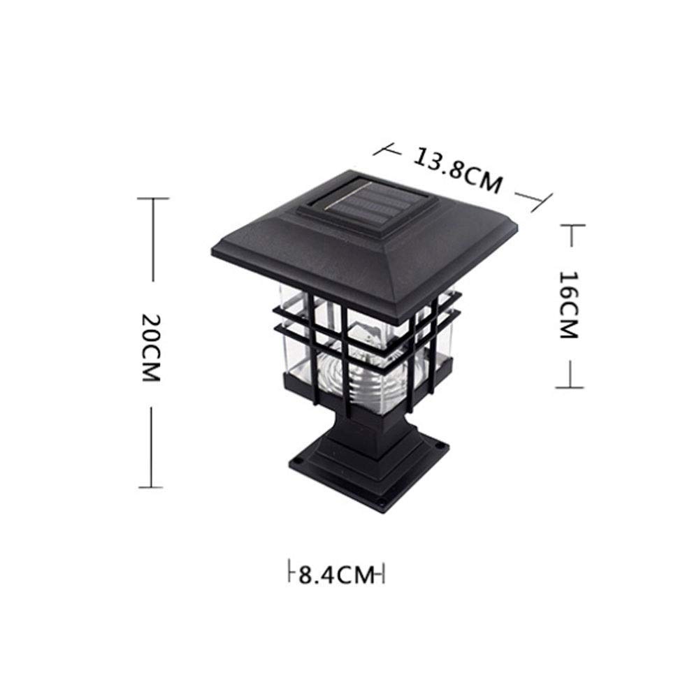 Solar Powered Outdoor Porch Pillar Lamp - Waterproof Patio Street Lantern, Table Light & Wall Light for Courtyard, Lawn, Garden Decoration | Perfect for Pathways, Driveways & Landscape Lighting