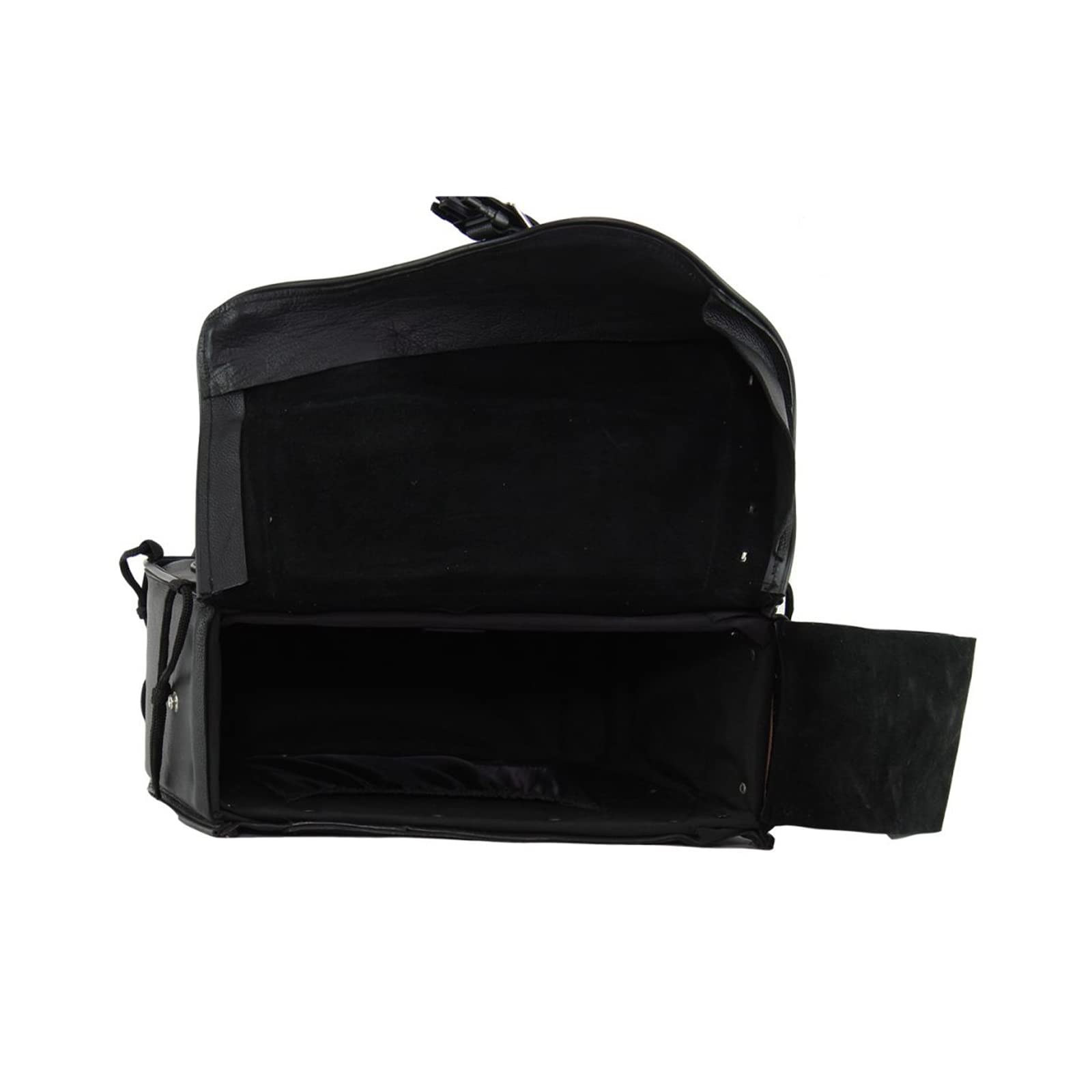 Genuine Leather Motorcycle Saddle Bags with Studs - 13