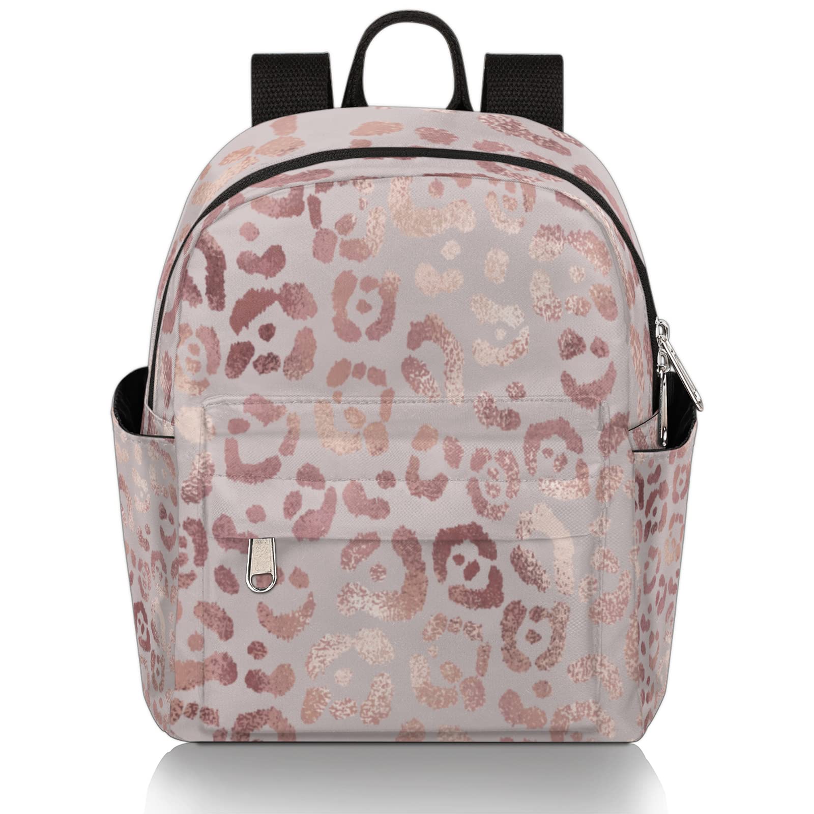 Pink Leopard Print Backpack for Women - Waterproof Animal Print Small Purse & Travel Backpack - Perfect for School, College, Work & Outdoor Adventures