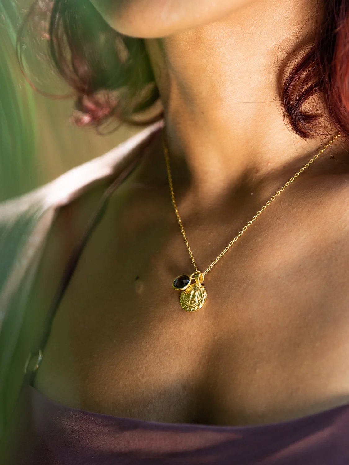 Goddess Protection Pendant Necklace with Rose Quartz Power Stone - Gold Jewelry for Women | Spiritual Healing, Positive Energy & Everyday Wear