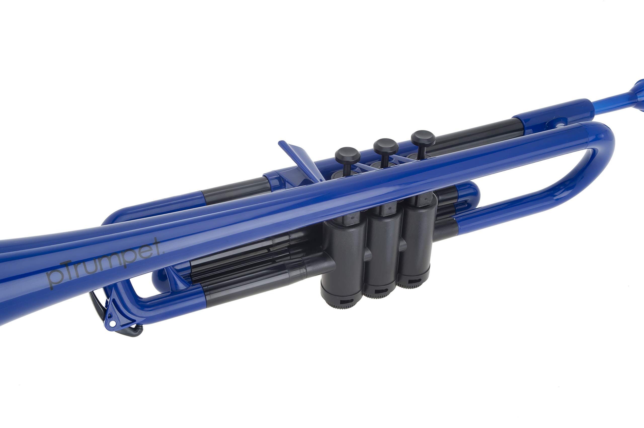 pBone PTRUMPET1B Blue Plastic Trumpet - Lightweight & Durable Musical Instrument for Beginners, Students & Travel - Perfect for School Bands, Practice & Outdoor Performances