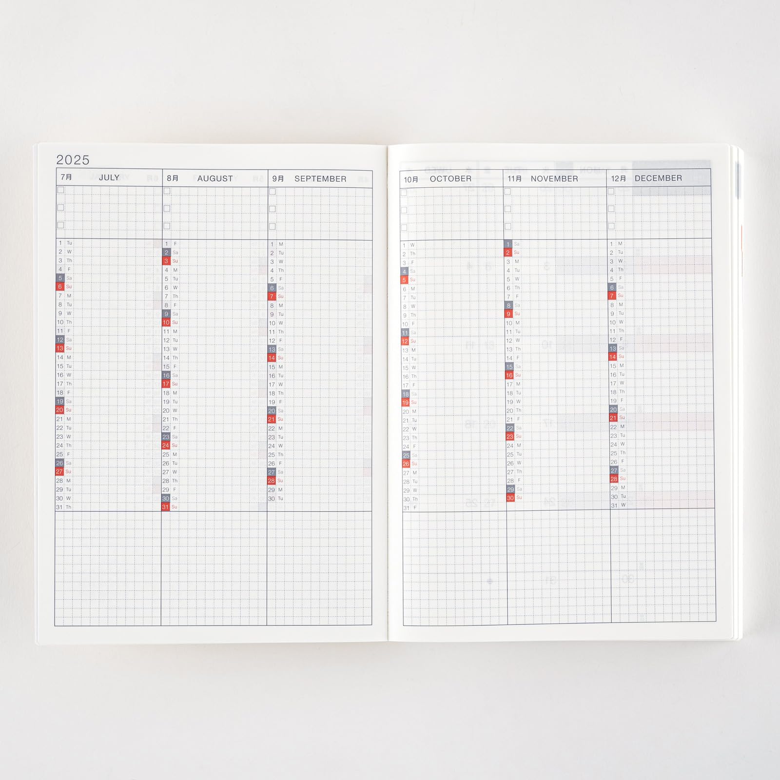 Hobonichi Techo 2025 Cousin Planner - English Version A5 Size with January & Monday Start | Perfect for Work, School & Personal Organization | Daily, Weekly & Monthly Planning