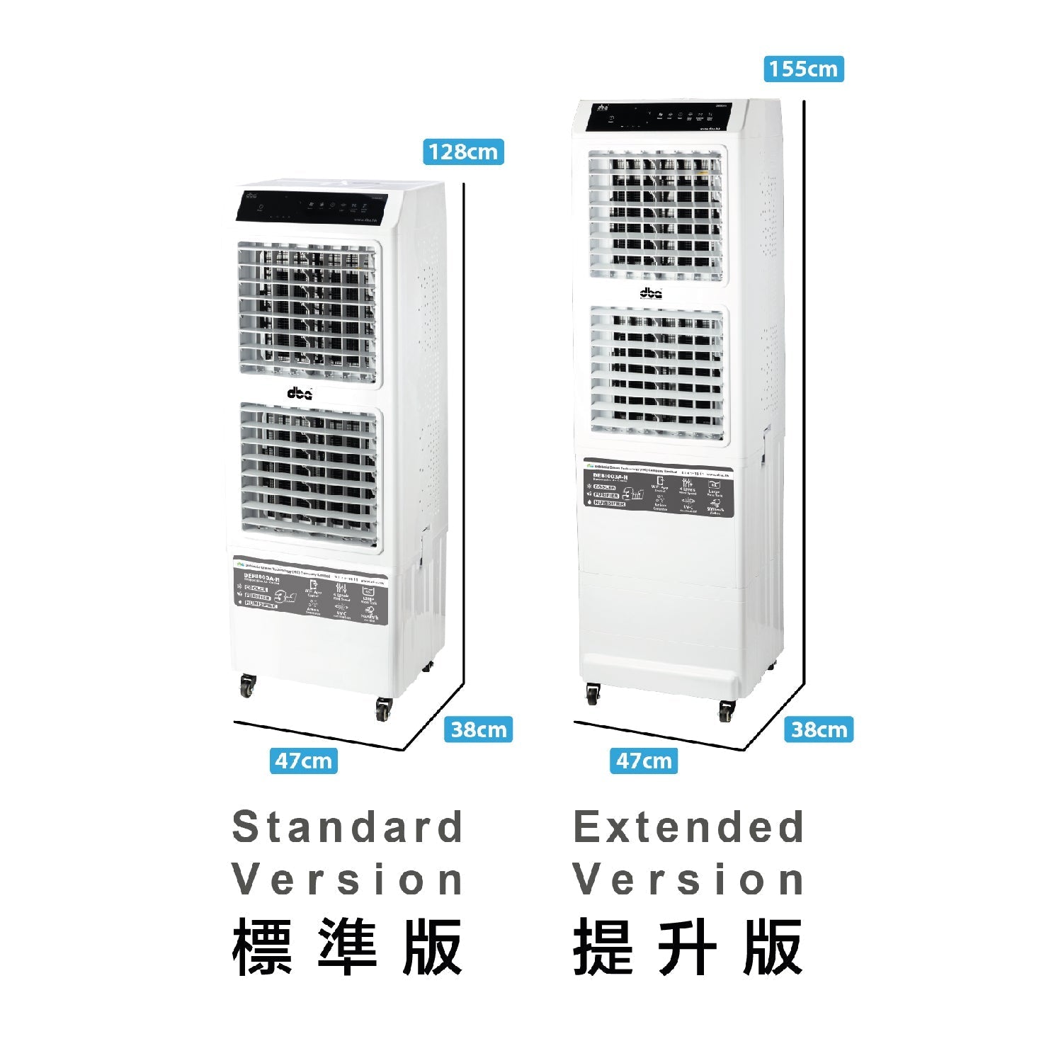 DEBI003A H Upgraded Smart Air Cooler with 500 Sq.Ft Coverage - Perfect for Bedrooms, Living Rooms & Offices
