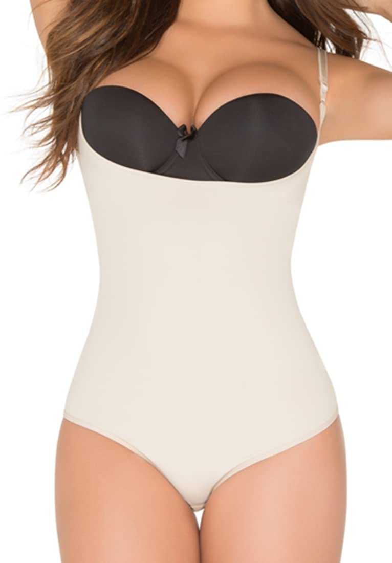 Shapewear for Women - Open Bust Thong Bodysuit Mid Body Girdle & Fajas | Slimming Underwear for Tummy Control & Waist Training | Perfect for Everyday Wear, Special Occasions & Postpartum Recovery