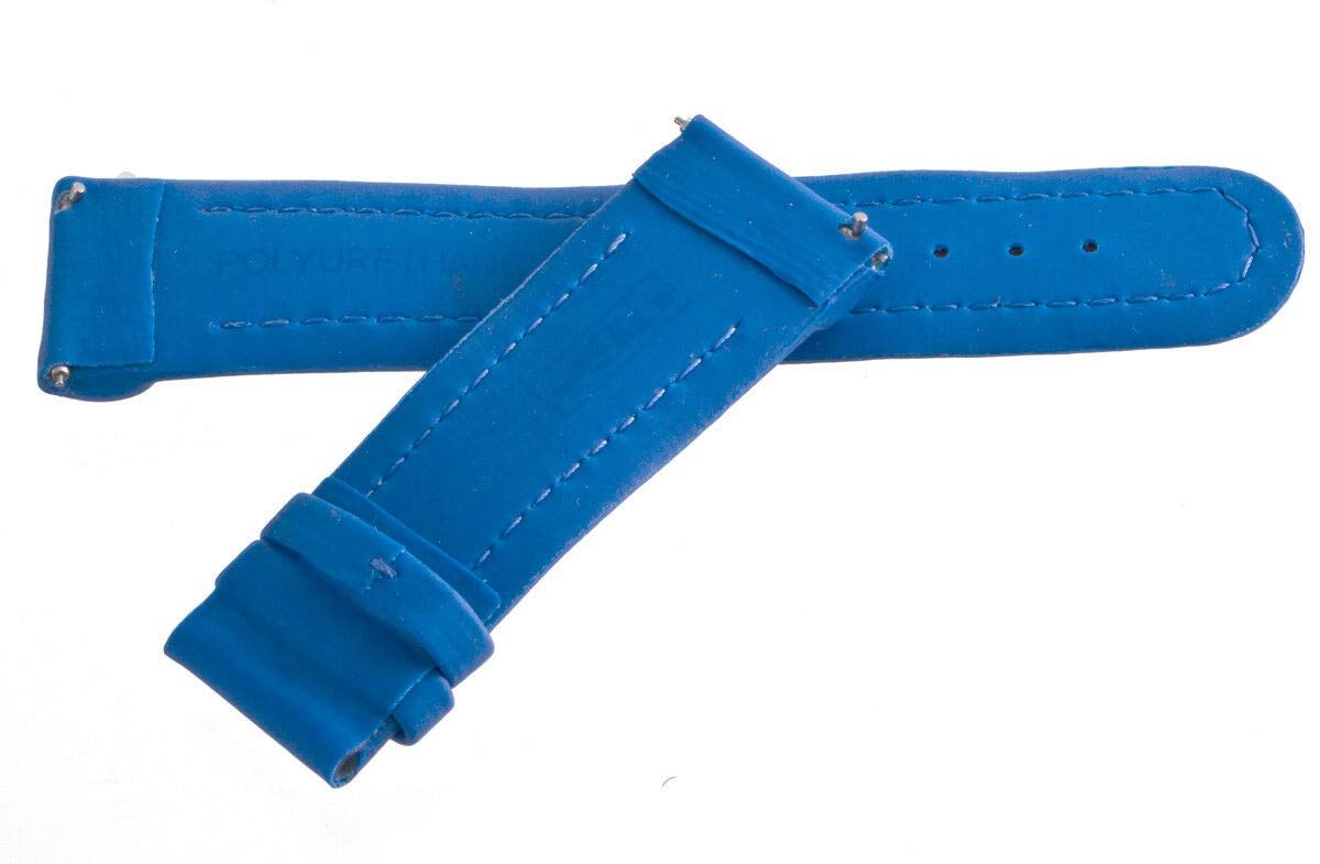 JoJo JoJino 24mm Blue Polyurethane Watch Band Strap - Durable Replacement Strap for Smartwatches & Fitness Trackers - Perfect for Running, Swimming & Everyday Wear