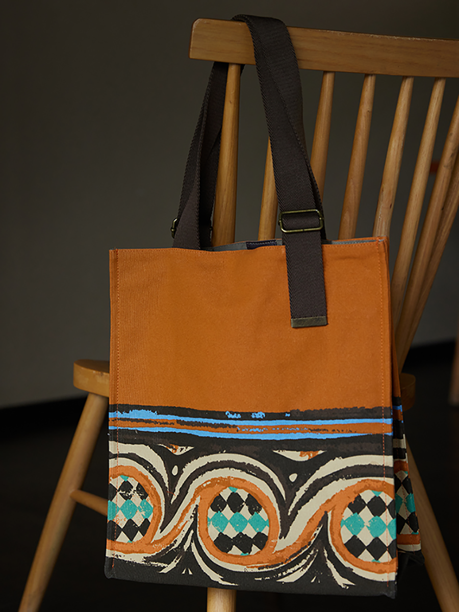 Stylish Ethnic Print Large Capacity Tote Shoulder Bag for Women - Perfect for Travel, Work, and Everyday Use