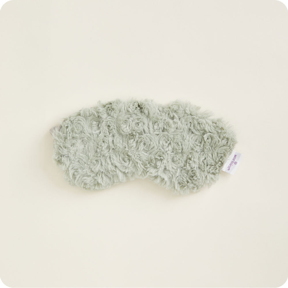 Curly Sage Green Warmies Eye Mask for Relaxation & Sleep - Soothing Aromatherapy Heat Therapy for Stress Relief, Insomnia & Travel Comfort