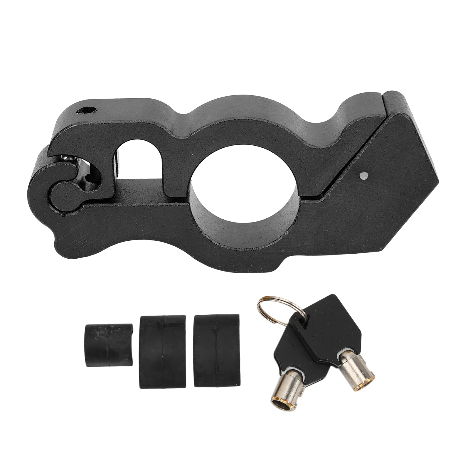 Motorcycle Handlebar Grip Lock - Aluminum Security Lock for Braking Protection (Black) - Perfect for Parking Safety