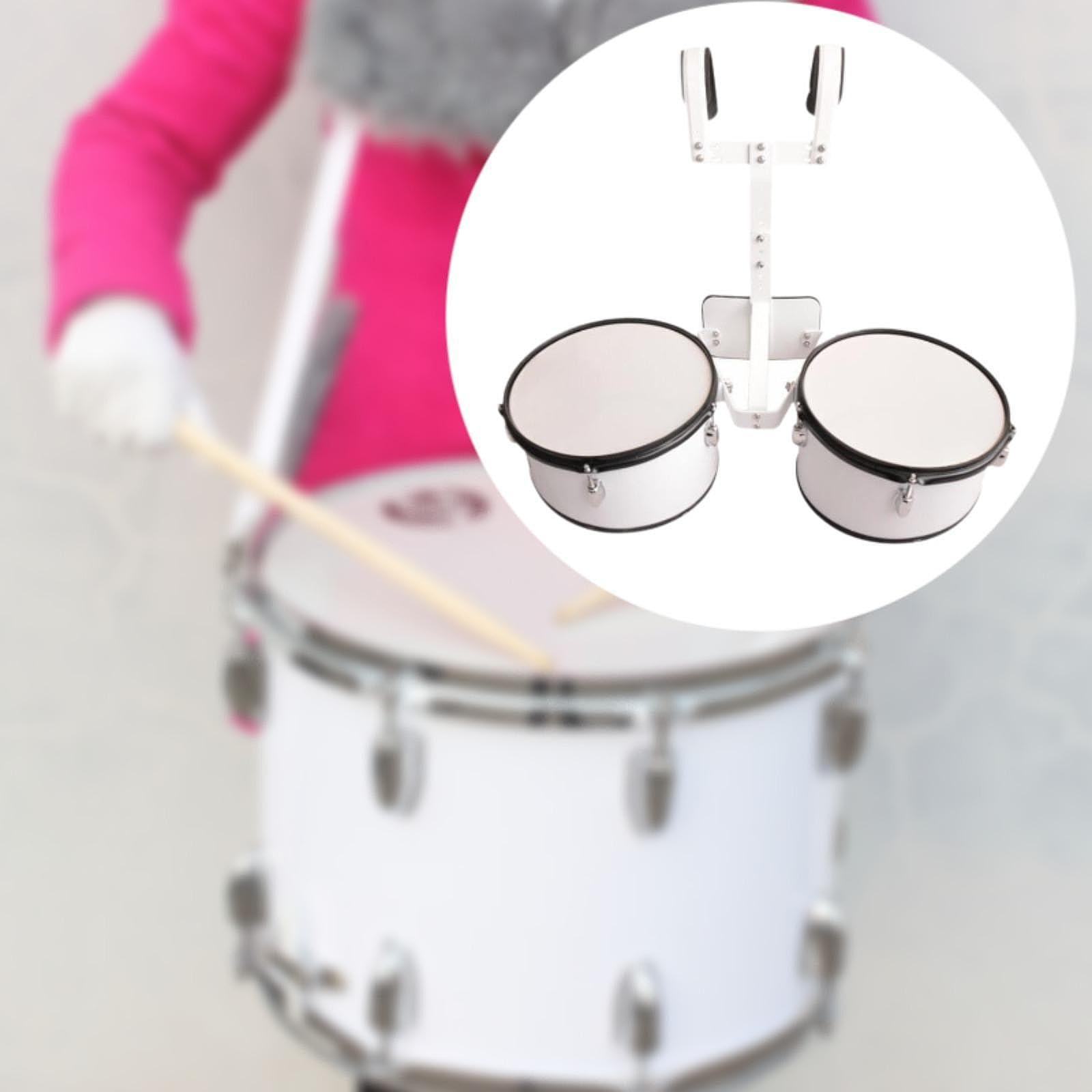 Marching Drum Set - Professional Percussion Instrument for Drum Group Training & Music Practice | Multi-Tone Double Drums for Beginners | Perfect for Parades, School Bands & Outdoor Performances