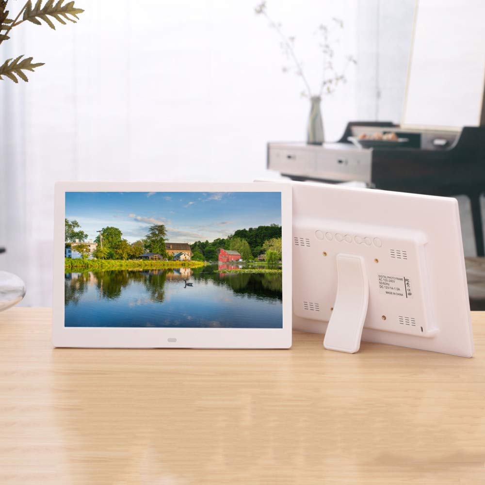 12 Inch Digital Picture Frame - 1280x800 HD Display with Remote Control | Electronic Photo Frame for Photos, Videos, Music, Clock & Calendar | Supports SD/USB | Perfect for Home Decor, Office Display & Gift Giving