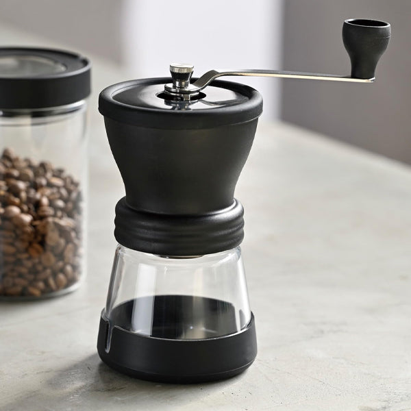 Hario Skerton Plus Ceramic Coffee Grinder - Manual Hand Mill for Pour Over, French Press & Cold Brew - Portable Coffee Bean Grinder for Home & Travel Use