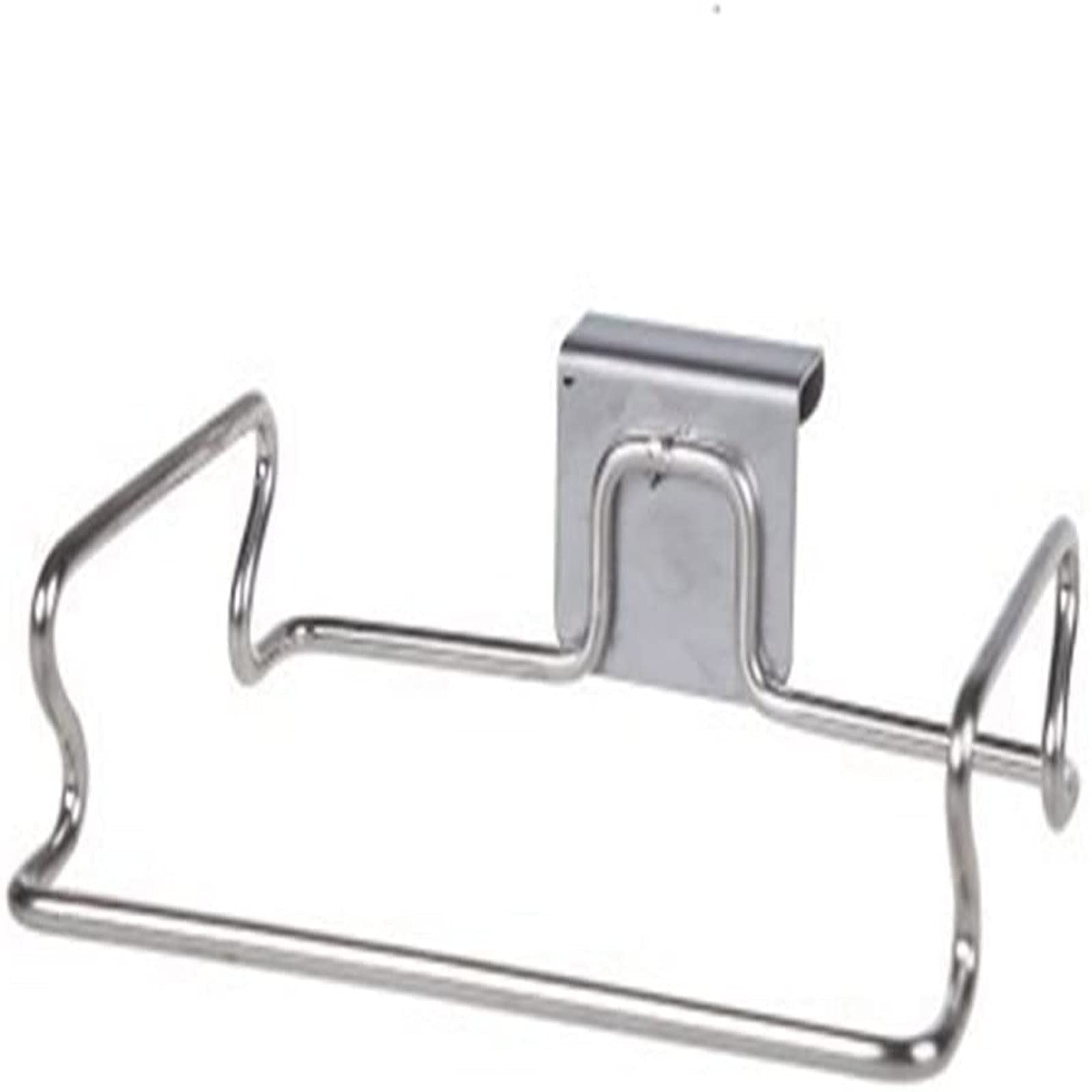 Stainless Steel Over Cabinet Door Organizer Rack - Space Saving Kitchen Storage for Trash Bags, Towels & Cleaning Supplies | Perfect for Pantry, Bathroom & Laundry Room Organization