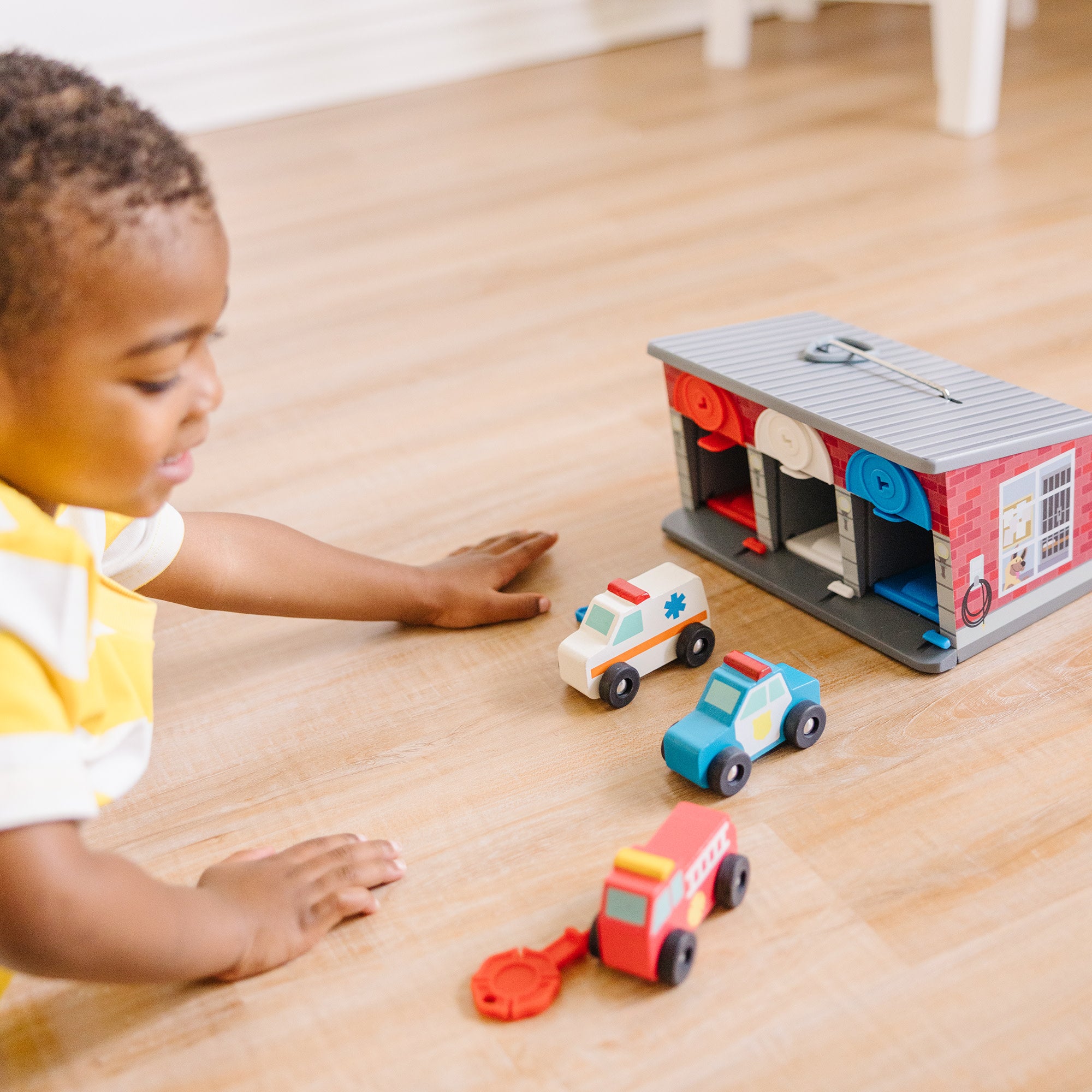 Keys & Cars Rescue Garage Playset - Interactive Toy Garage with Vehicles & Keys for Kids - Perfect for Pretend Play & Early Learning