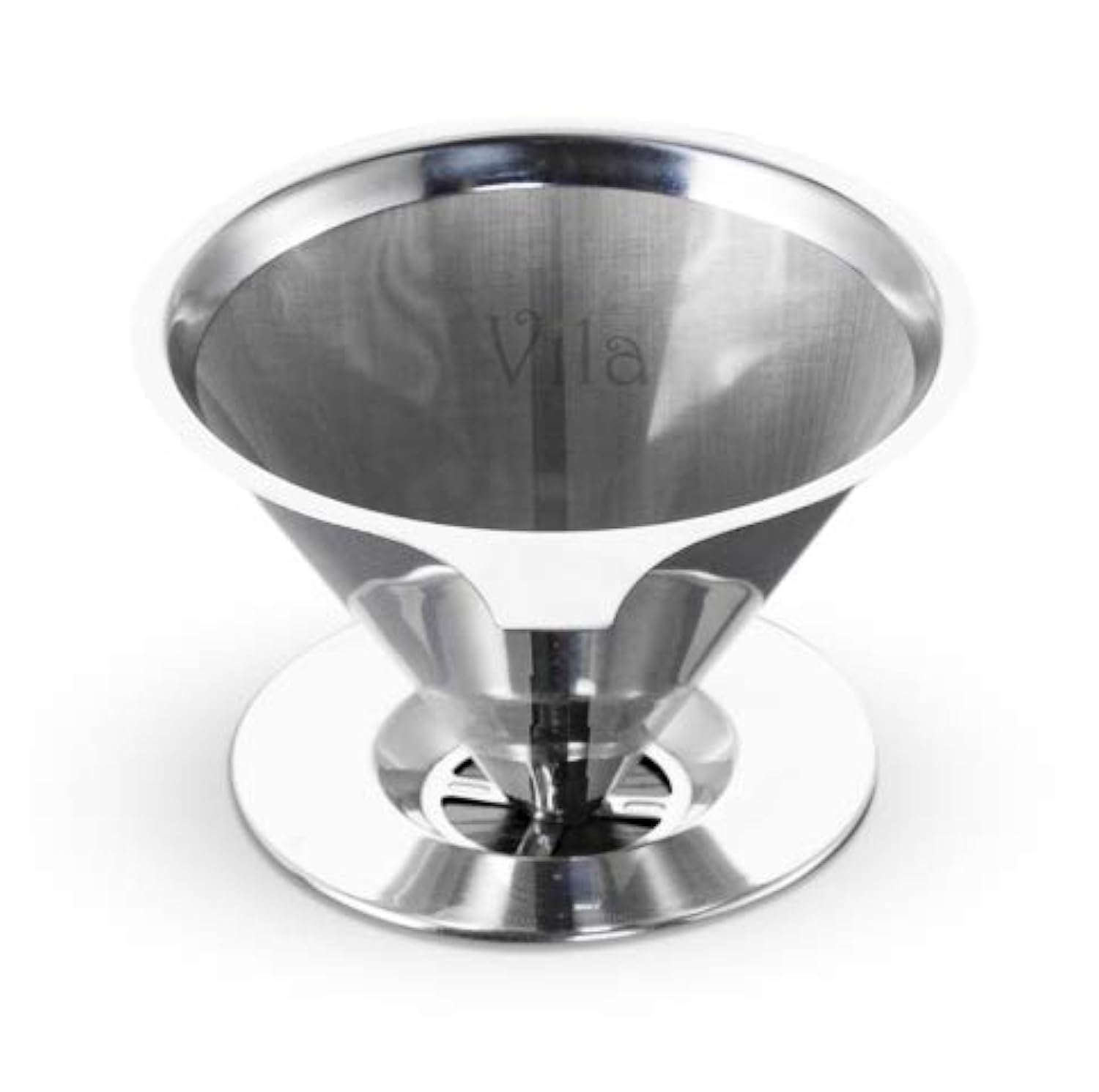 Premium Stainless Steel Fine Mesh Coffee Filter - Reusable Pour Over Coffee Dripper for Standard Pots & Cups | Lightweight, Paperless, Eco-Friendly | Perfect for Home Brewing, Camping & Office Use