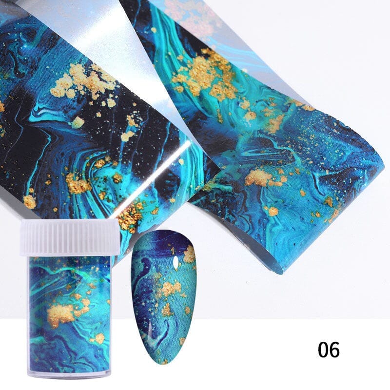 Marble Pattern Heat Transfer Foil Roll for DIY Crafts, T-Shirts, and Fabric Projects - Premium Metallic Vinyl for Custom Apparel and Home Decor