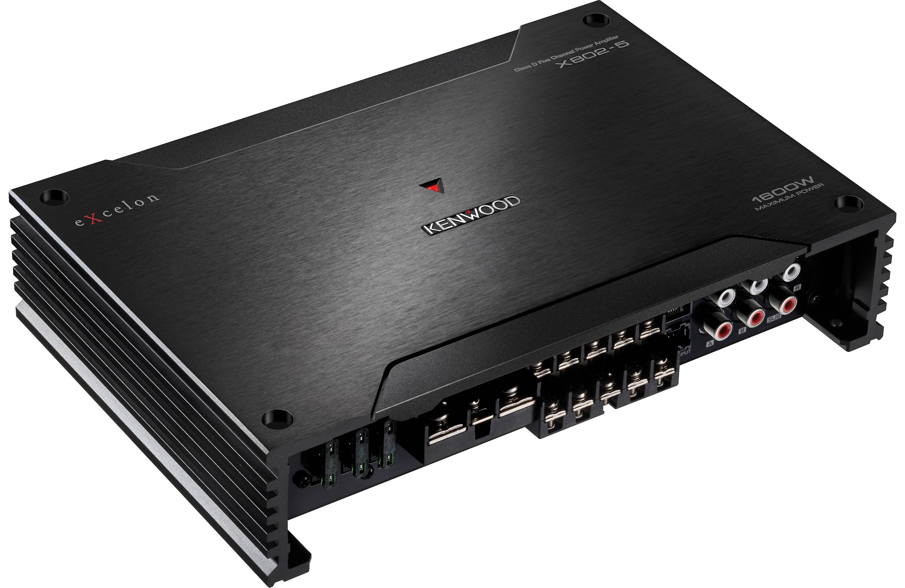 Kenwood Excelon X802-5 Class D 5-Channel Car Amplifier - High Power Audio System for Cars, Trucks & SUVs | Perfect for Upgrading Vehicle Sound System