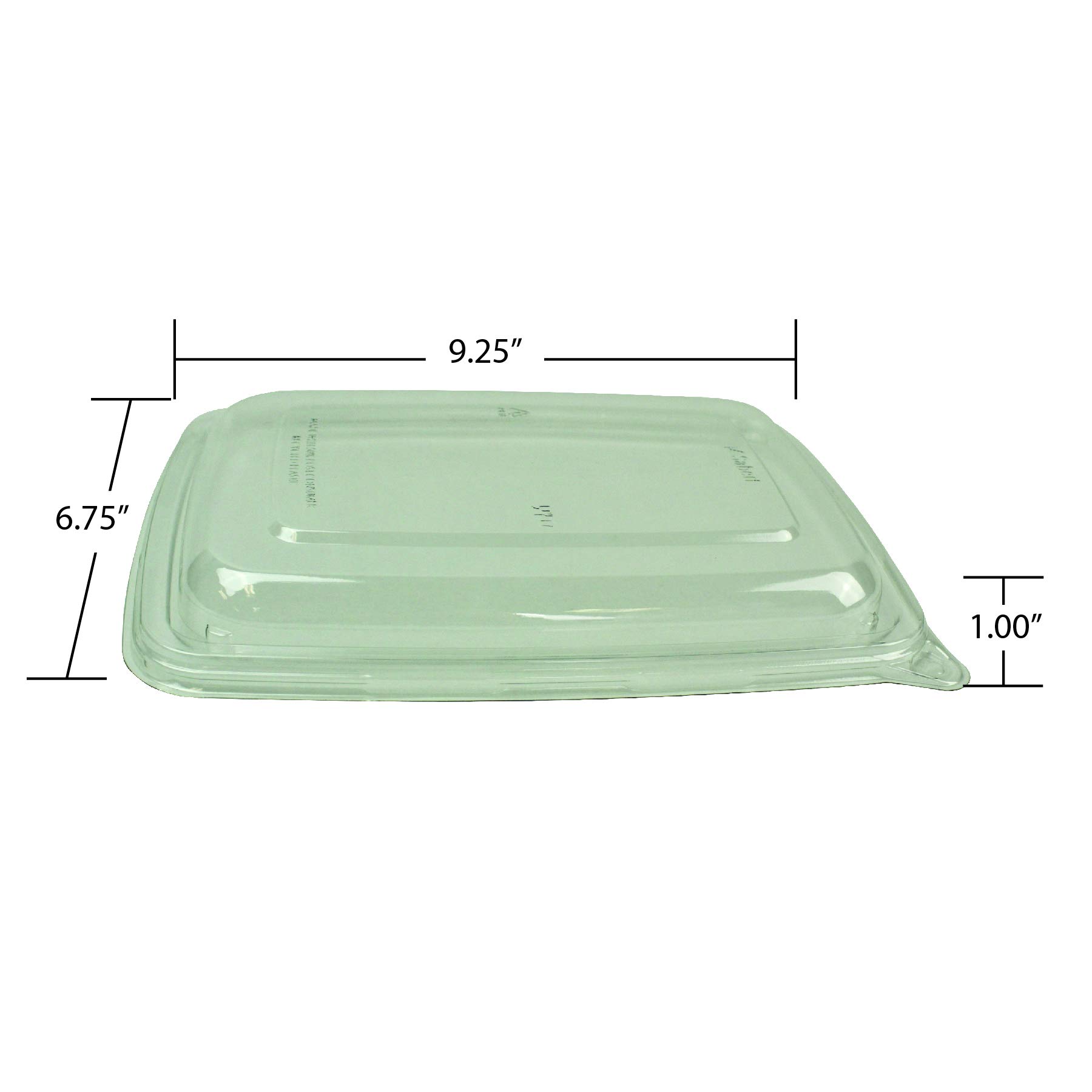 Clear Flat Lids for Rectangular Pulp Containers - 300 Pack Durable & Recyclable Plastic Food Storage Lids - Perfect for Takeout Containers, Meal Prep, and Restaurant Supplies