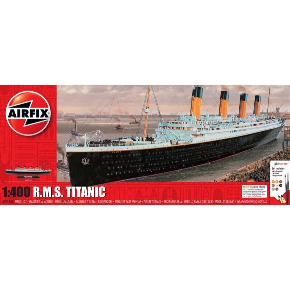 Airfix A50146A 1/400 Scale RMS Titanic Model Ship Kit - Collectible Historical Ship Building Set for Adults & Kids - Perfect for Display, Gifts, and Educational Purposes