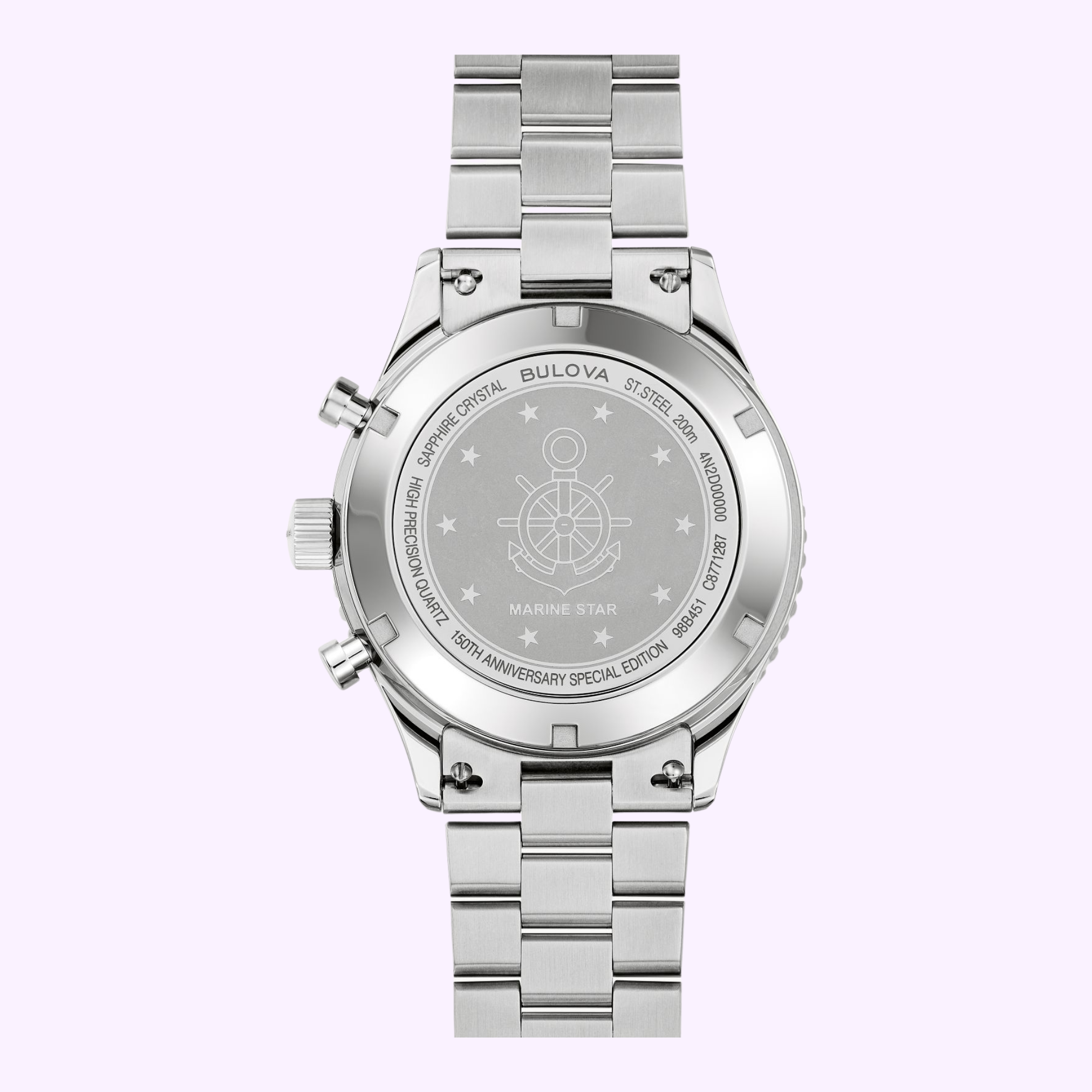 Bulova 98B451 Men's Luxury Chronograph Watch - Waterproof Stainless Steel Dress Watch for Business, Formal & Casual Wear