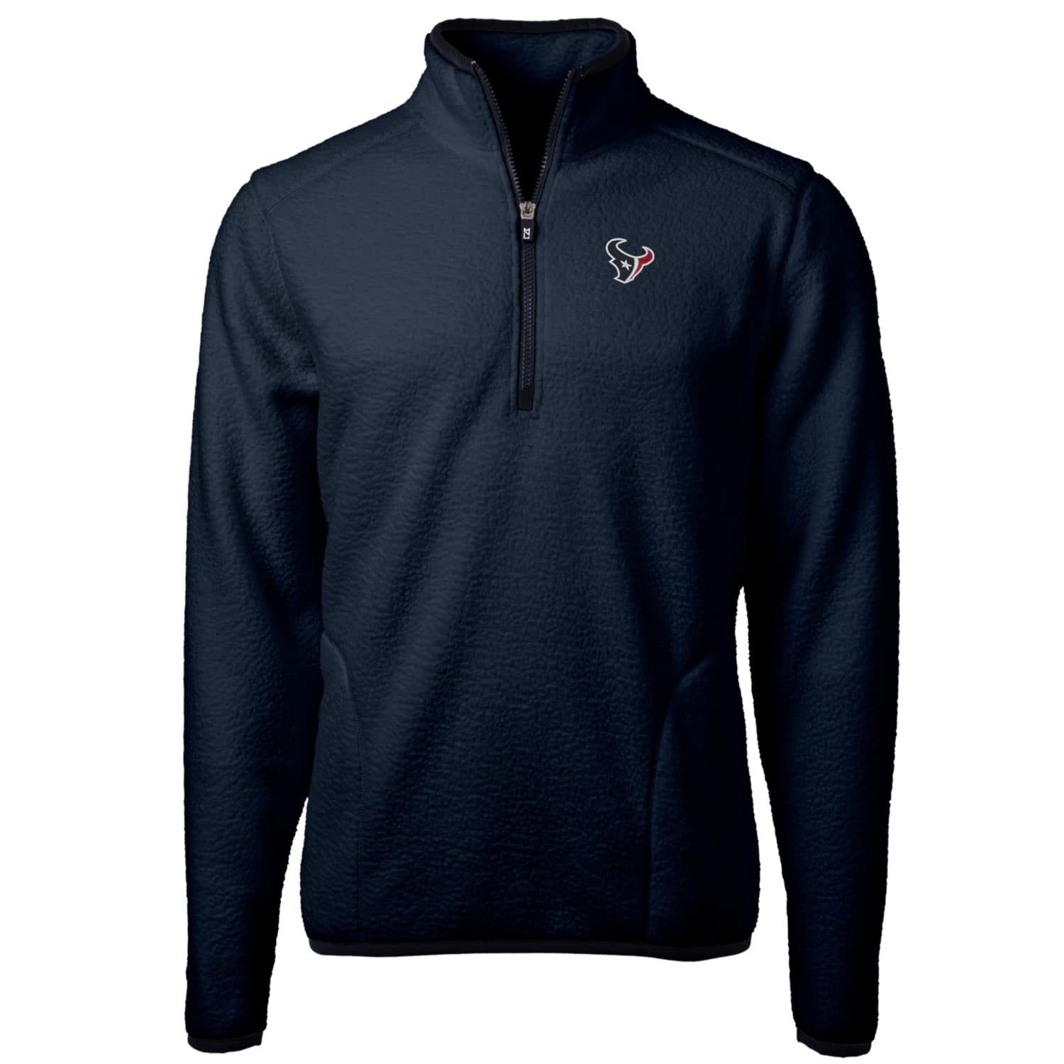 Cutter & Buck Men's NFL Big & Tall Eco-Friendly Sherpa Fleece Quarter-Zip Pullover Jacket - Warm & Cozy for Football Games & Outdoor Activities