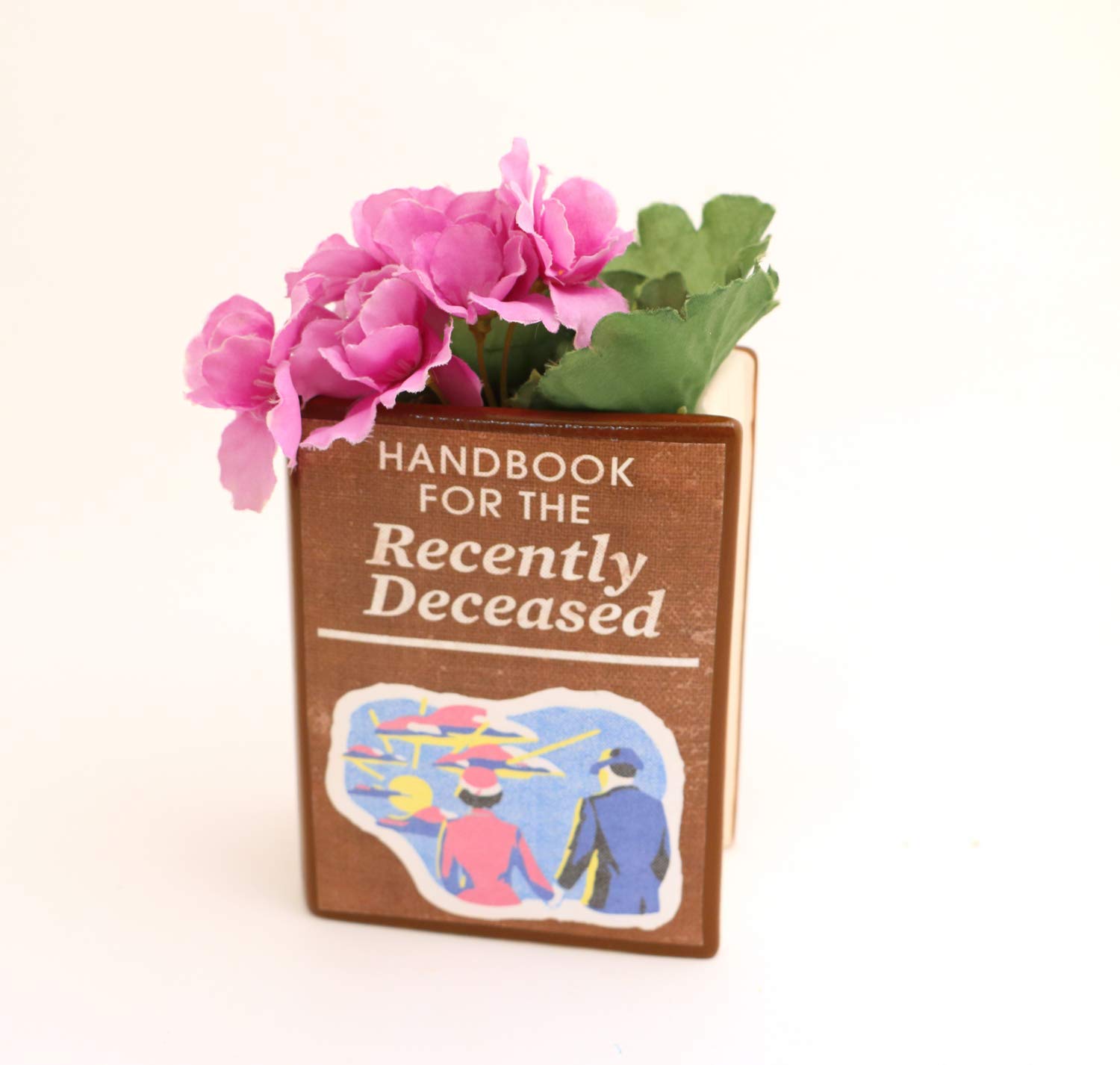 Handbook for the Recently Deceased - Unique Pencil Holder & Book Vase - Gothic Home Office Decor & Gift Idea for Halloween, Dark Academia Lovers
