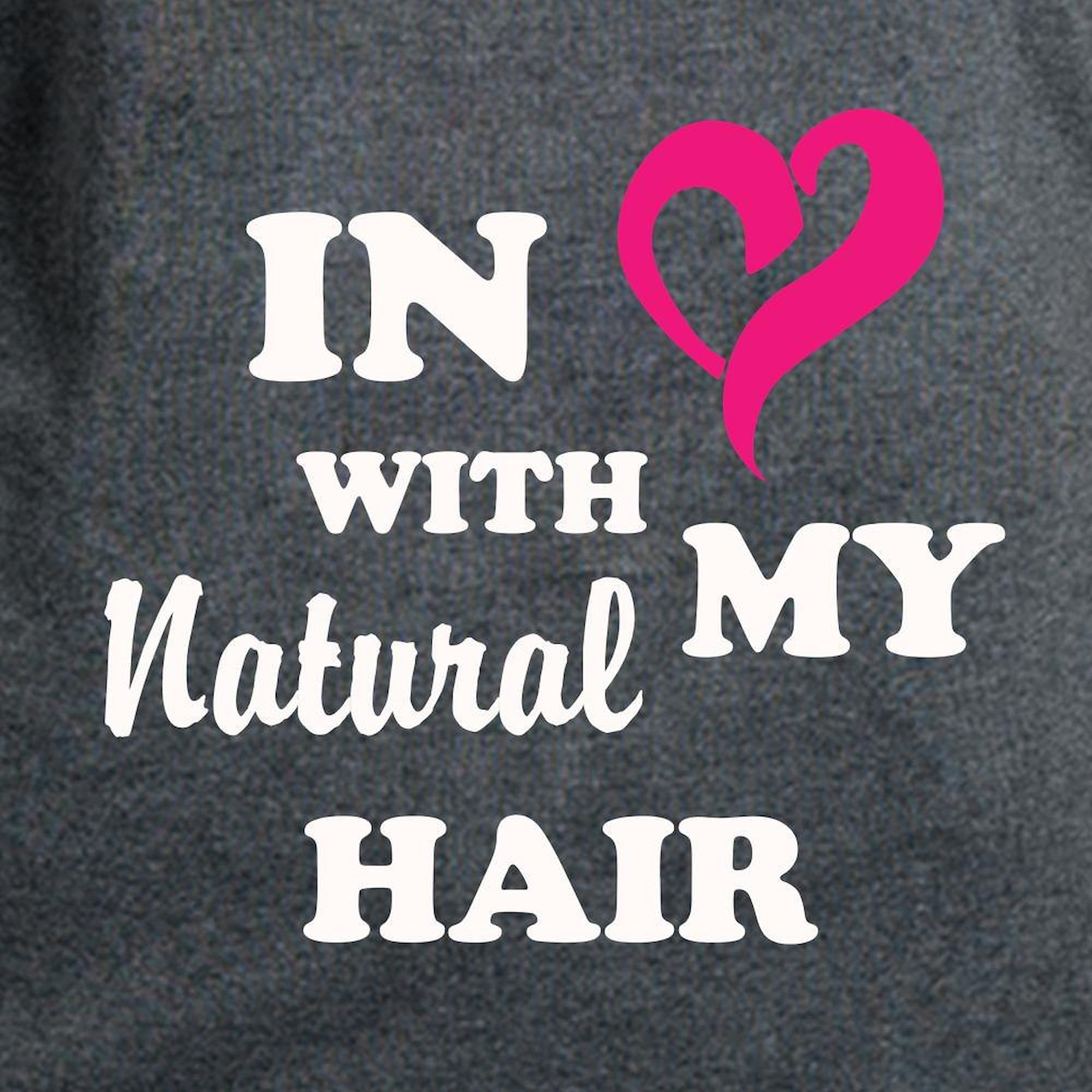 Women's Cotton Dark T-Shirt - 'In Love with My Natural Hair' Graphic Tee | Comfortable Casual Wear for Everyday & Natural Hair Pride Events