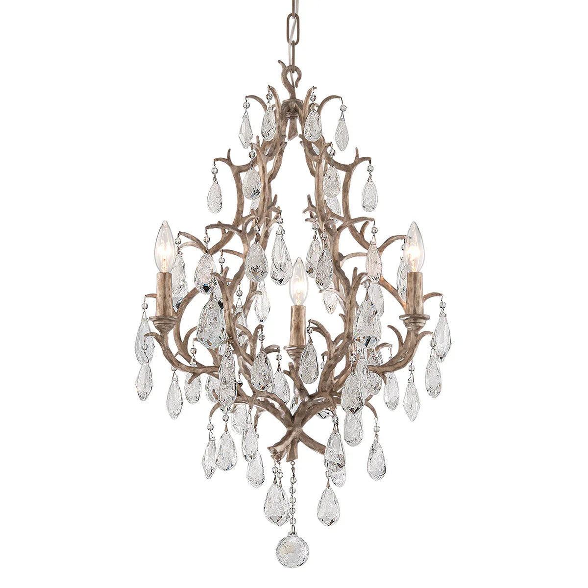 Amadeo Branch Crystal Chandelier - Elegant Art Glass Lighting Fixture for Dining Room, Living Room, and Bedroom Decor