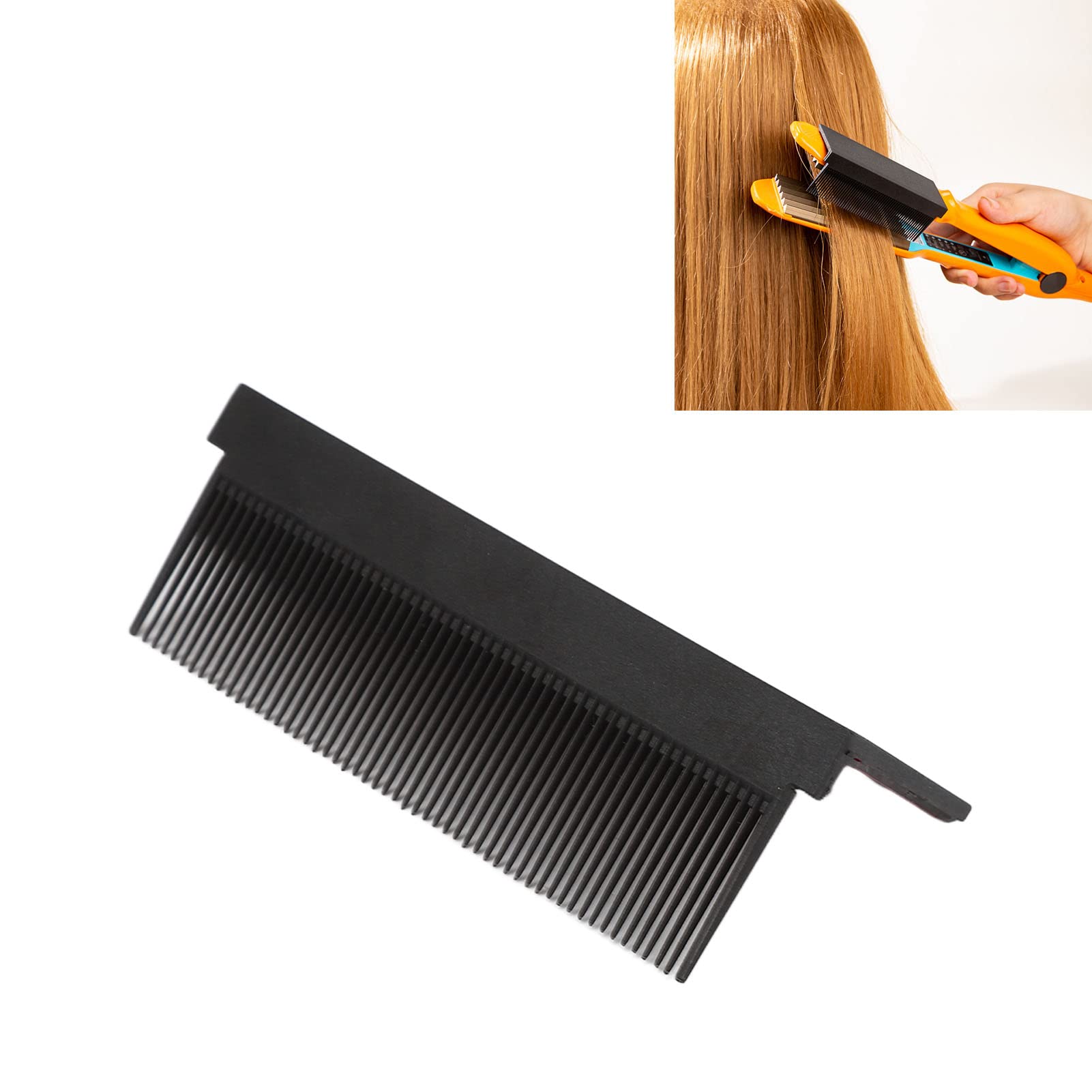 Professional Hair Straightening Comb - Wide Tooth Electric Styling Comb for Smooth & Frizz-Free Hair - Perfect for Home & Salon Use (Black)