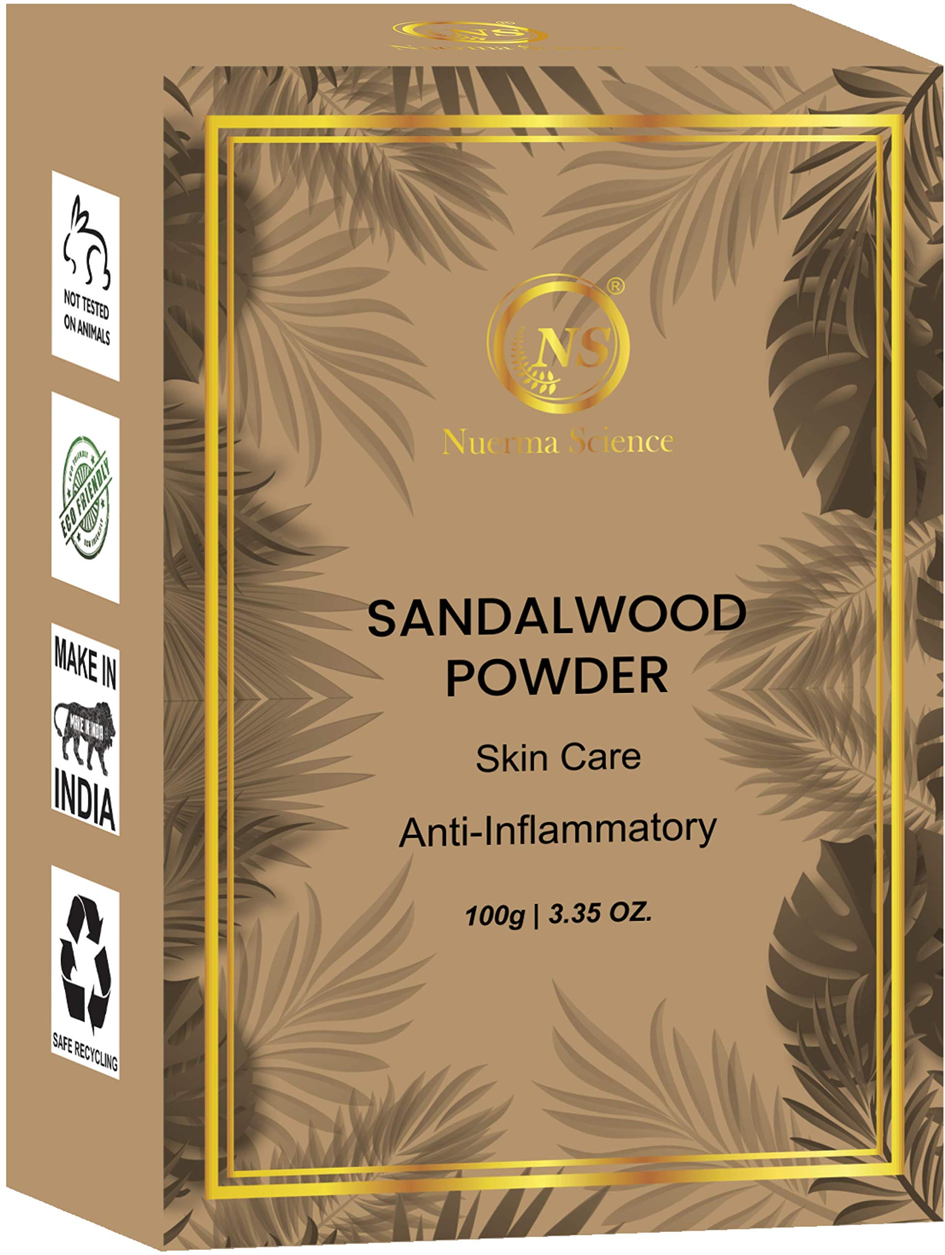 Nuerma Science Sandalwood Powder 100g - Natural Skin Care for Soft Smooth Skin, Reduces Acne, Pimples, Wrinkles & De-Tan - Perfect for DIY Face Masks, Spa Treatments & Ayurvedic Beauty Rituals