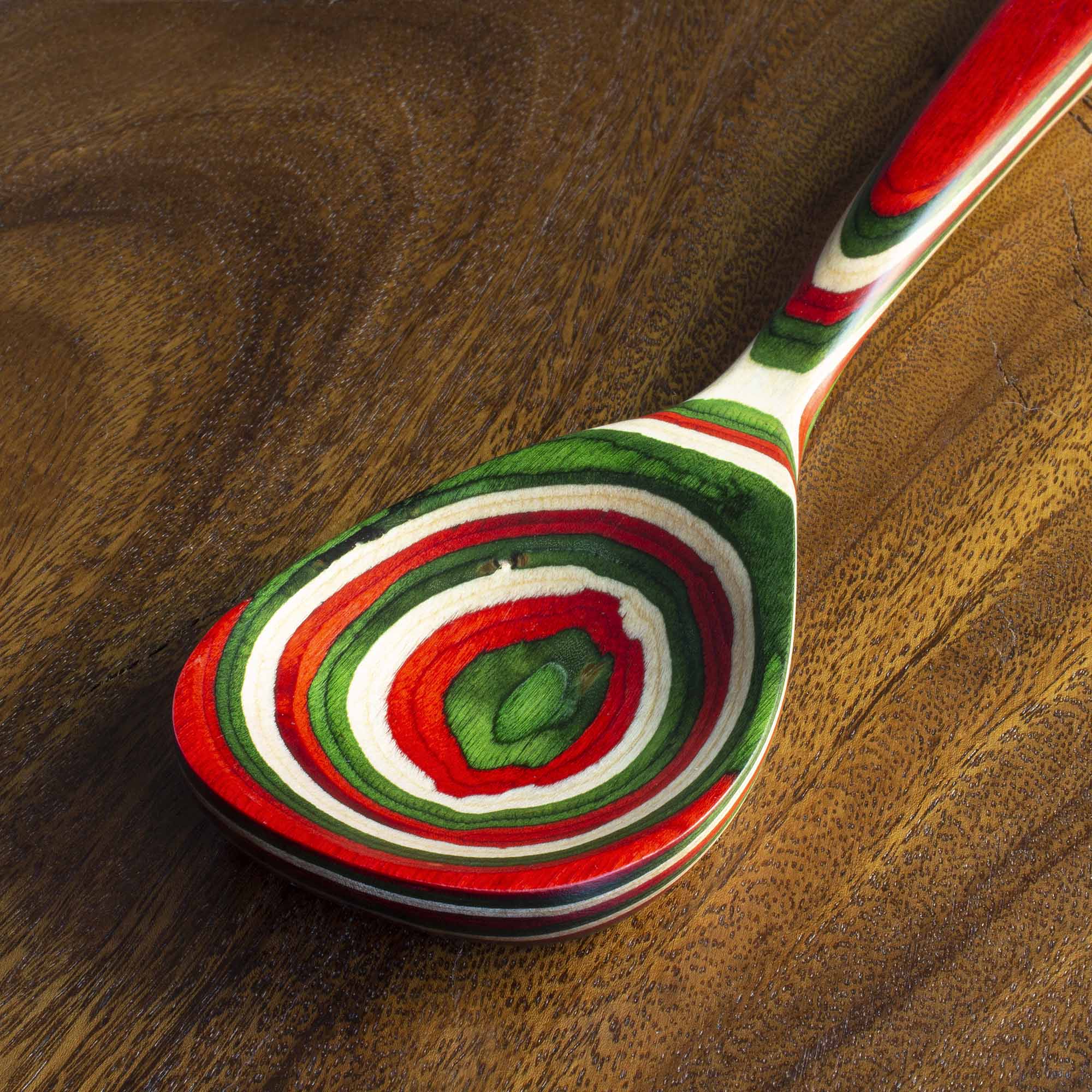 Baltique® North Pole Collection Cooking Spoon, 12.5 Inch - Premium Wooden Kitchen Utensil for Baking, Mixing & Serving - Perfect Holiday Gift for Christmas Cooking & Home Decor