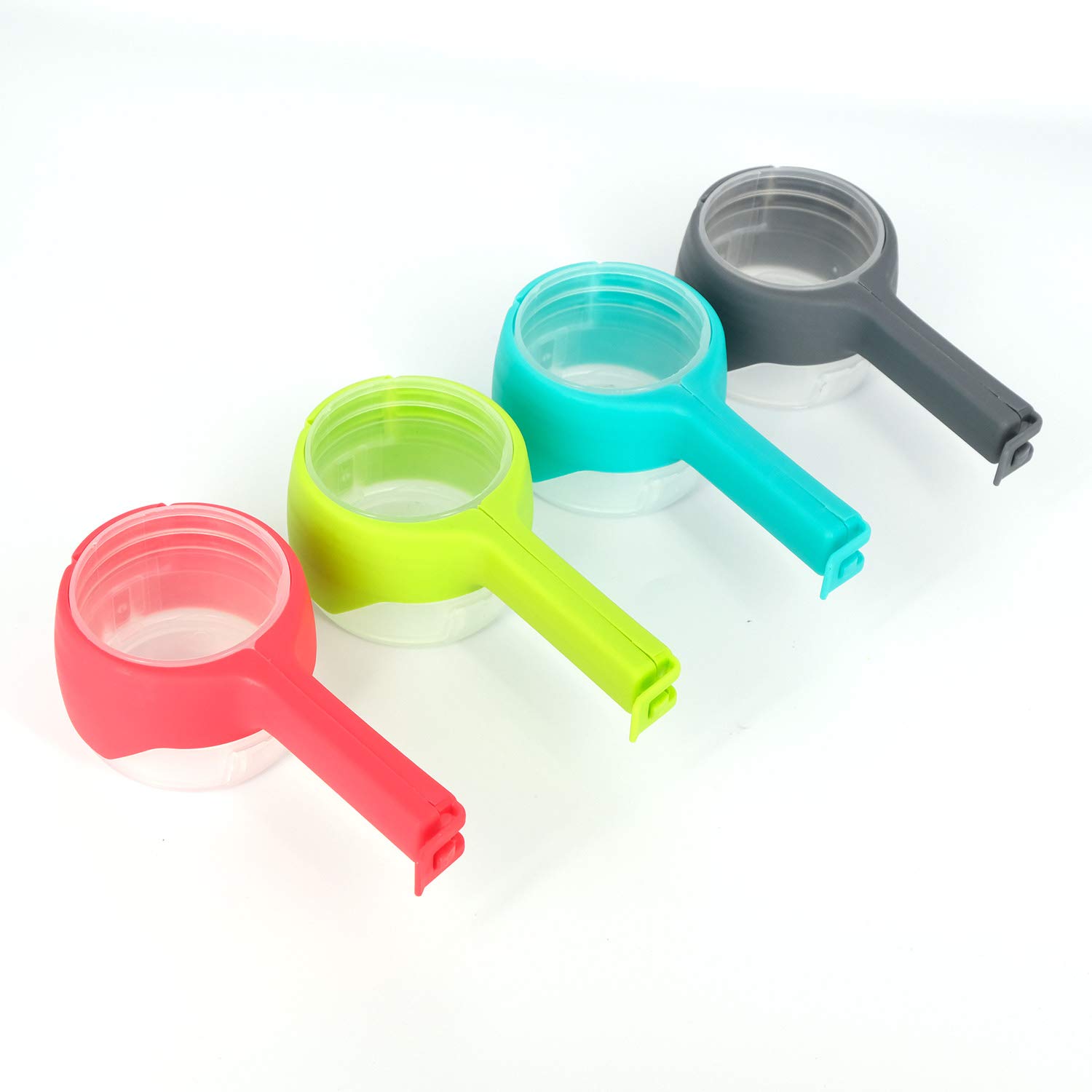 Mayata 4-Piece Set of Multifunctional Snack Sealing Clips - Food Storage Bag Clips for Tea, Nuts, Chips & Dry Goods - Moisture-Proof Plastic Bag Sealer for Kitchen & Pantry Organization - Perfect for Home, Office & Travel Use