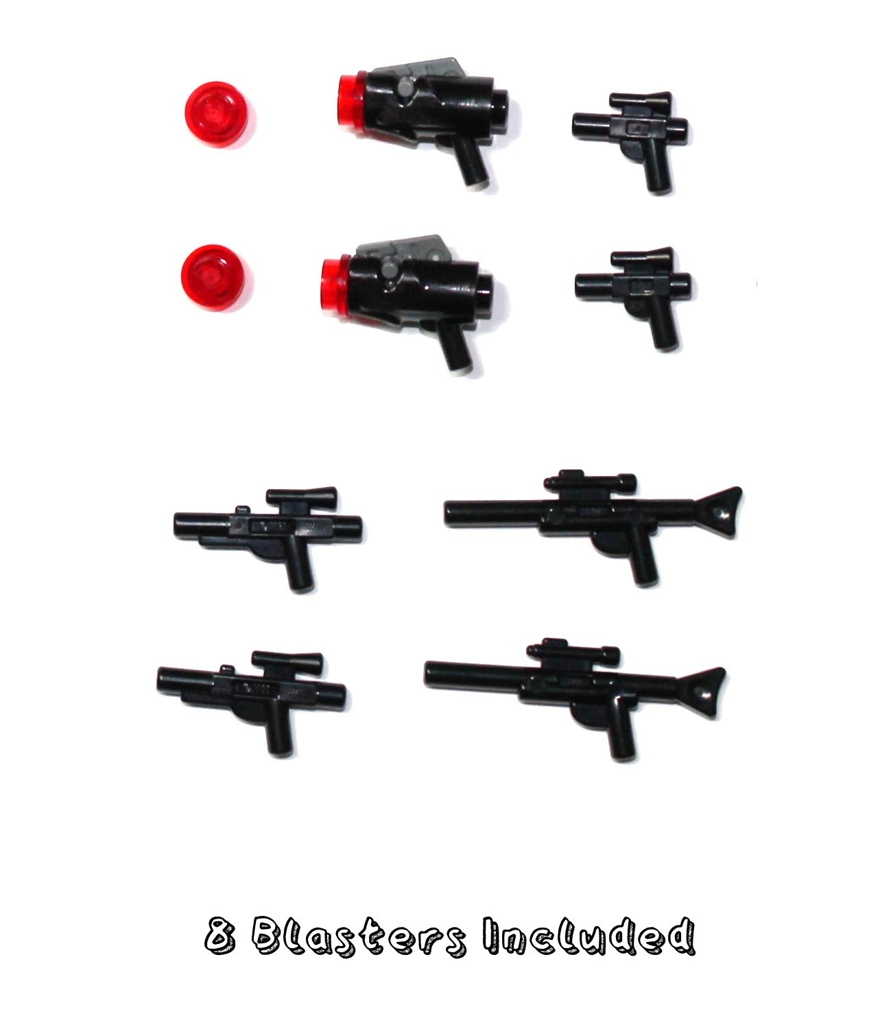 LEGO Star Wars Accessory & Weapons Pack - 8 Lightsabers, 8 Blasters, 2 Display Stands for Action Figures | Perfect for Collectors, Battle Scenes & DIY Displays