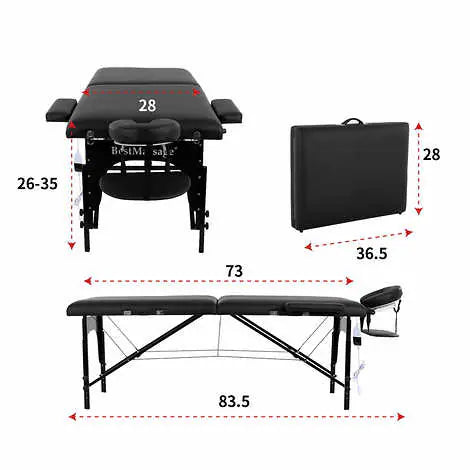 Premium Portable Heated Massage Table - Best for Home, Spa & Professional Use - Relaxing Full Body Massage Anywhere