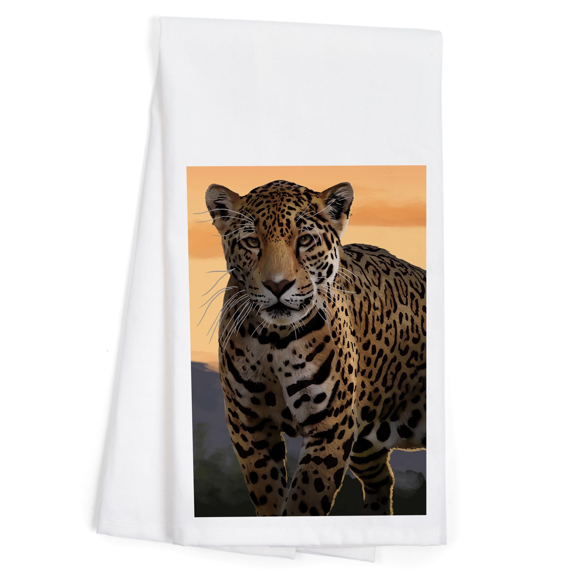 Solo Jaguar Cotton Tea Towel - 100% Premium Cotton Decorative Hand Towel for Kitchen & Home Decor | Perfect for Dish Drying, Gift Giving & Farmhouse Style Decor