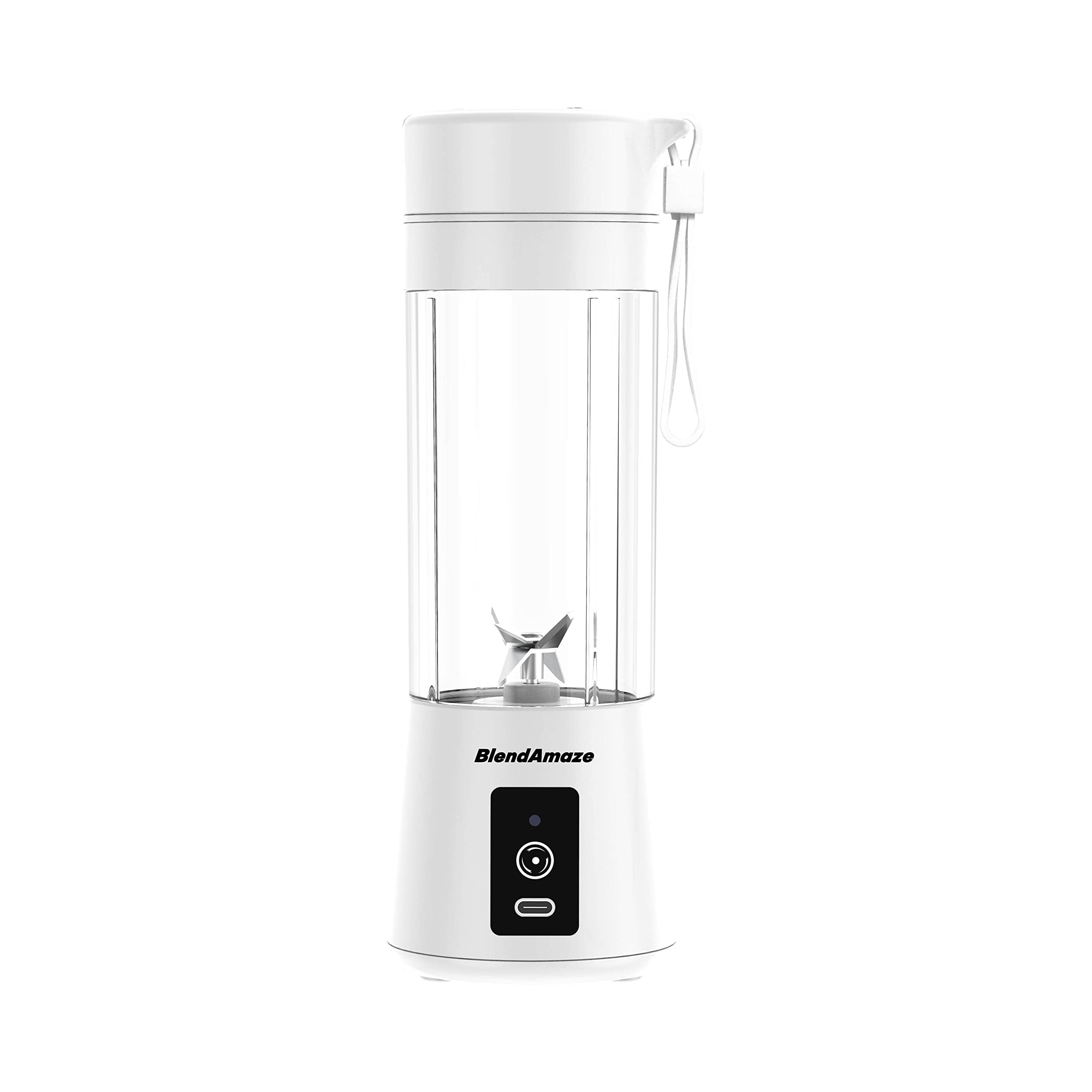 2023 Portable USB Type C Blender Cup - Mini Juicer Blender for Smoothies, Baby Food & Protein Shakes - Rechargeable Travel Blender for Home, Office & Gym (White, Model A7) | Perfect for Healthy Drinks, Meal Prep & On-the-Go Nutrition