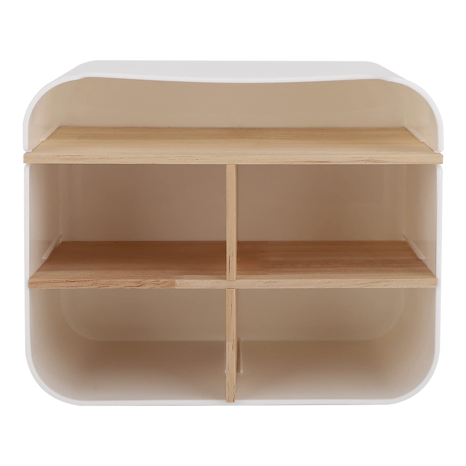 Segarty Bamboo Desk Organizer with Detachable Pen Holder - Modern Desktop Storage Box for Office & Home - Pencil Holder, Remote Control Organizer, Cell Phone Box - Perfect for Workspace & Home Office Organization