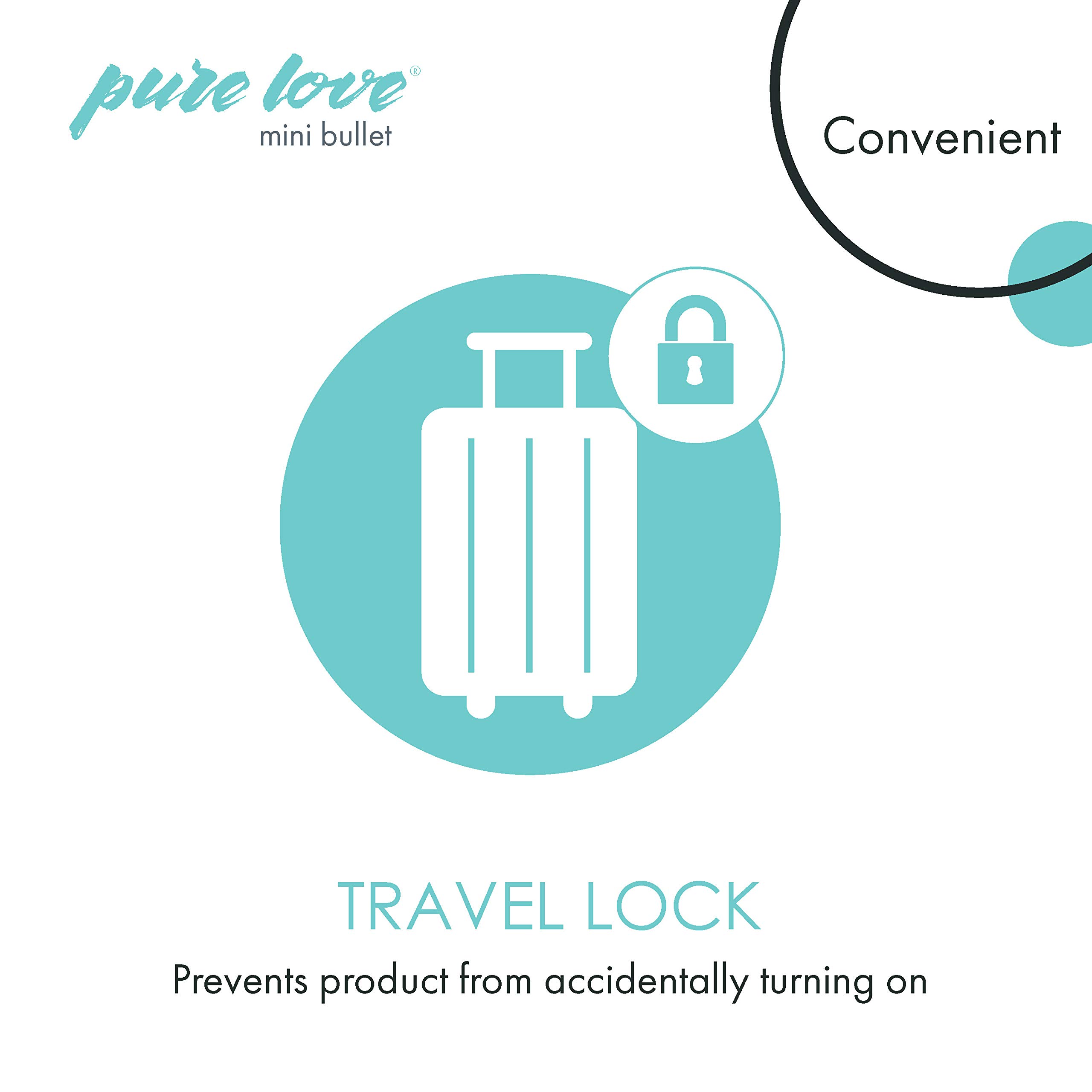 Pure Love Mini Bullet Vibrator - Rechargeable Travel Size Adult Sex Toy in Pink | Perfect for Discreet Pleasure at Home, Travel & Couples Play
