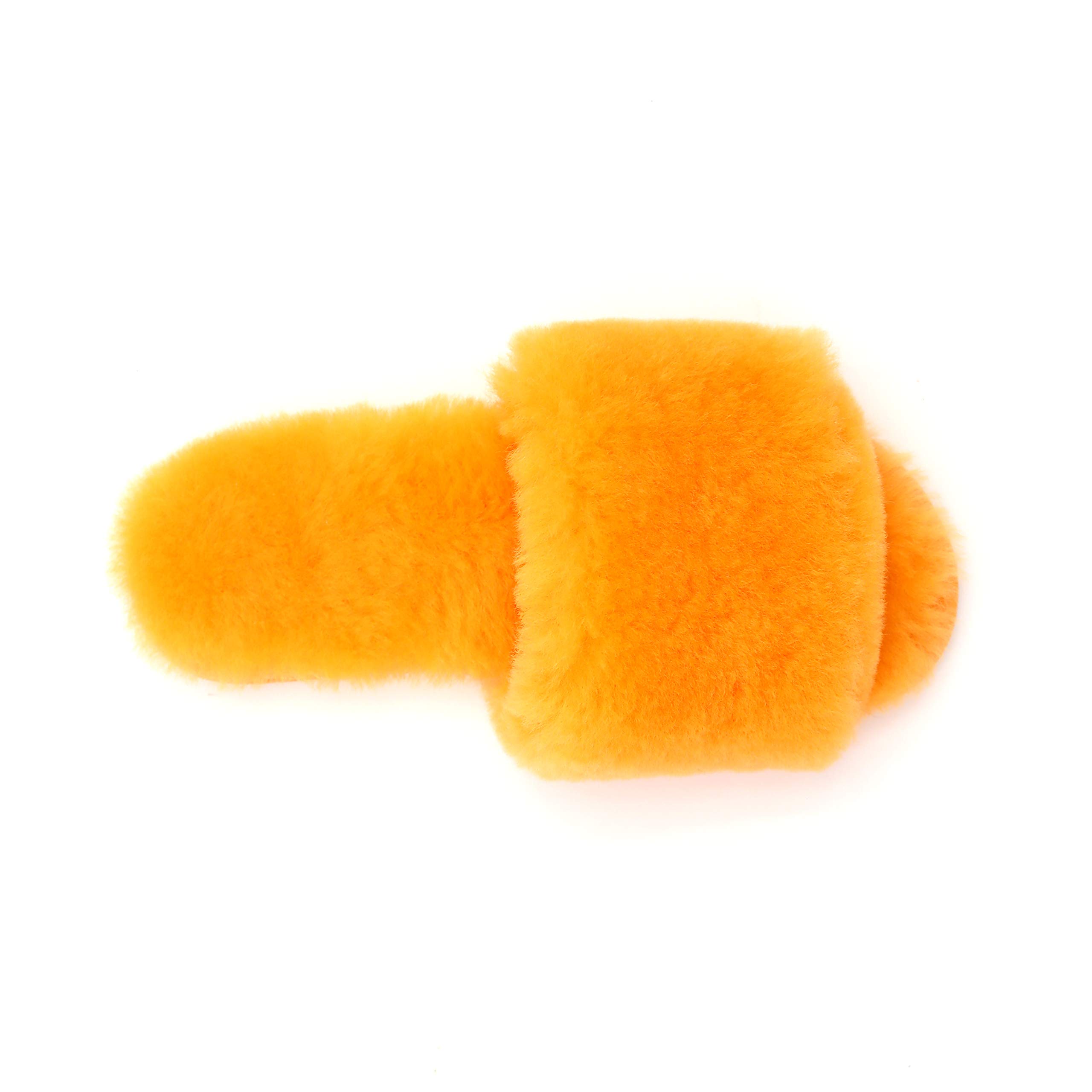 Women's Boiled Wool Slippers with Real Fur - Open Toe Luxury House Slippers by Dechic | Cozy Indoor Comfort for Winter, Home & Spa Relaxation